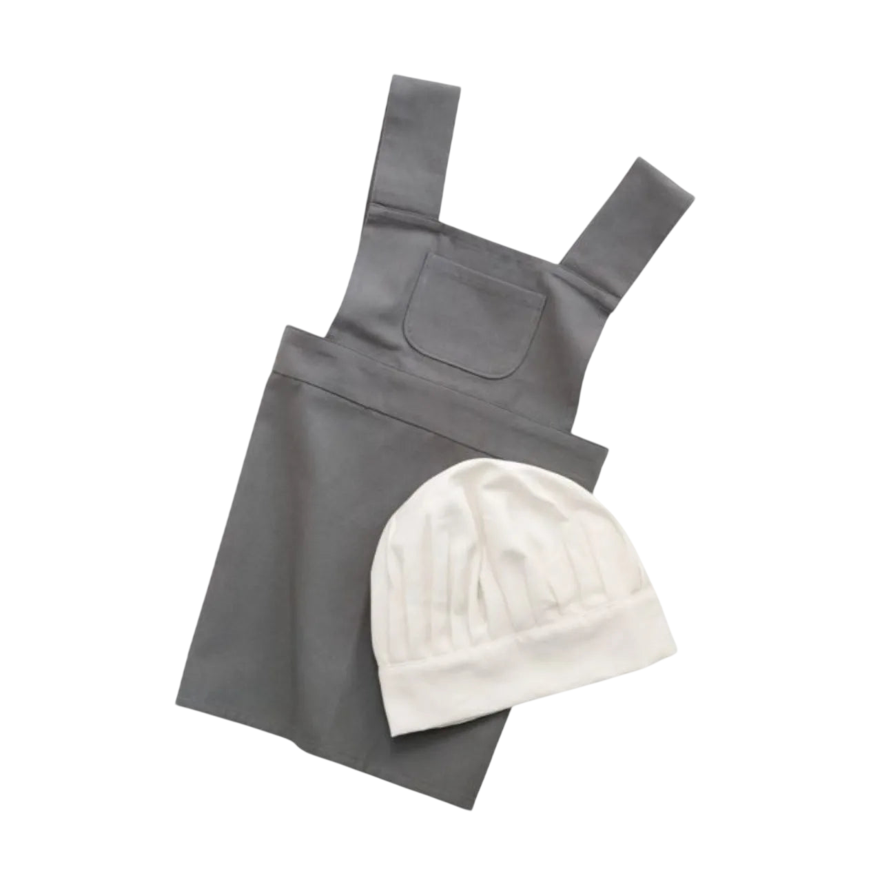Children's apron & chef's hat Elephant Grey/Classic White