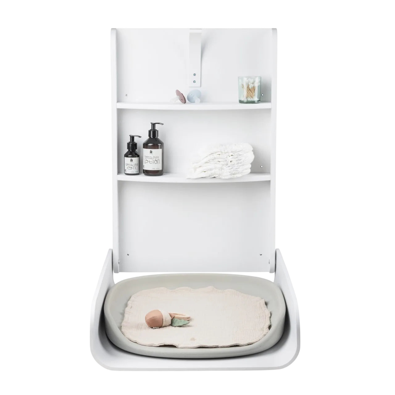 Classic White wall-mounted changing table