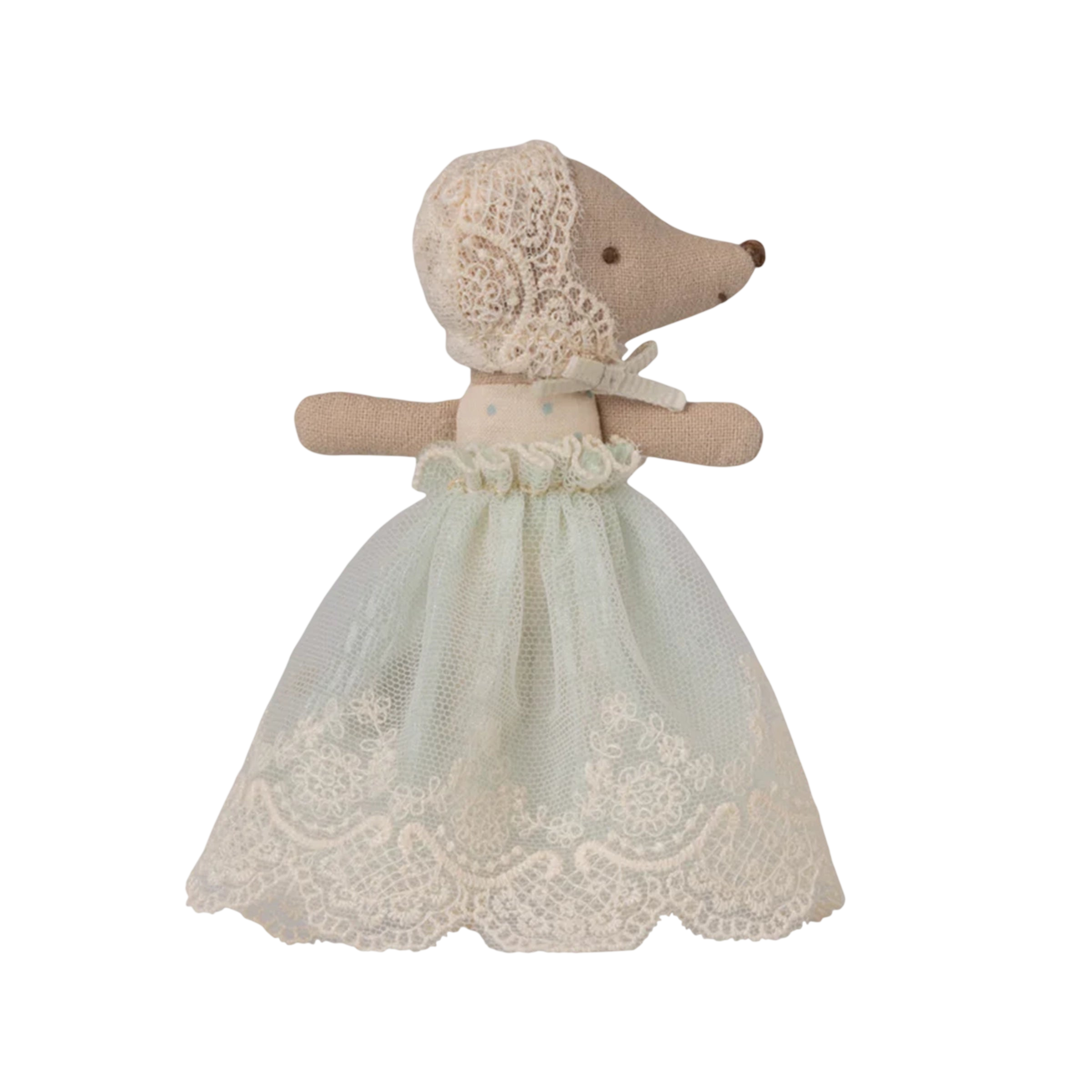 Maileg souris bébé en robe menthe