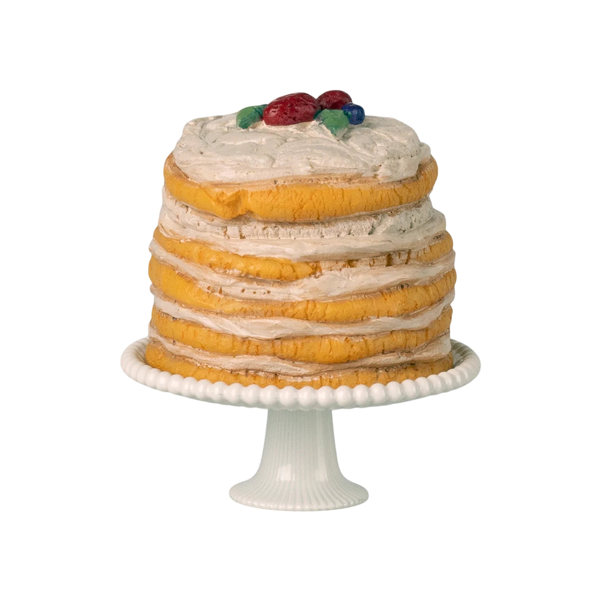 Maileg Gâteau de fête et plat à gâteau Souris Off Blanc