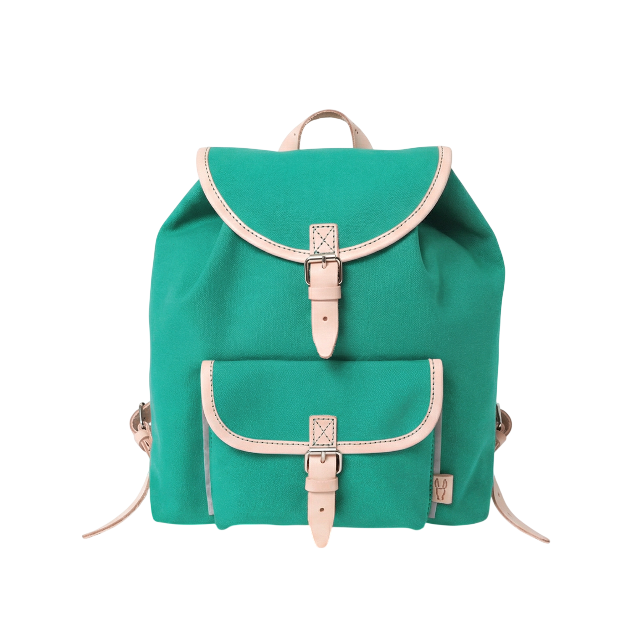 Children's backpack Georgie emerald / leather nature