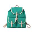 Georg emerald / leather nature backpack