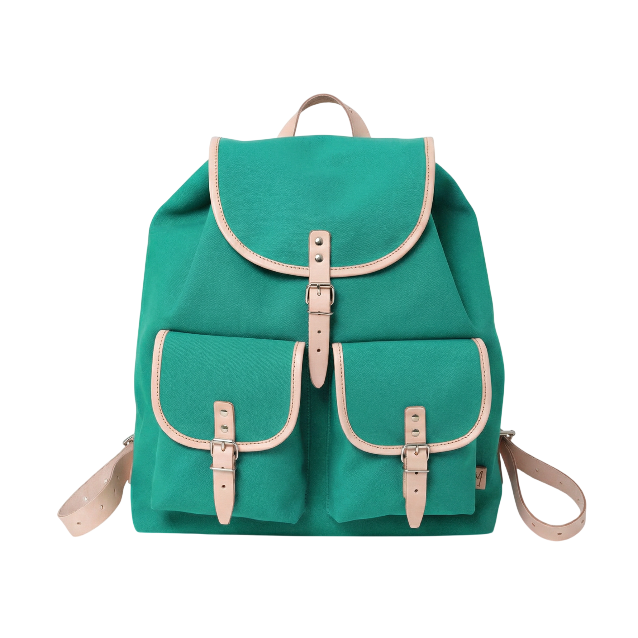 Rucksack Georgia Smaragd Leder Natur