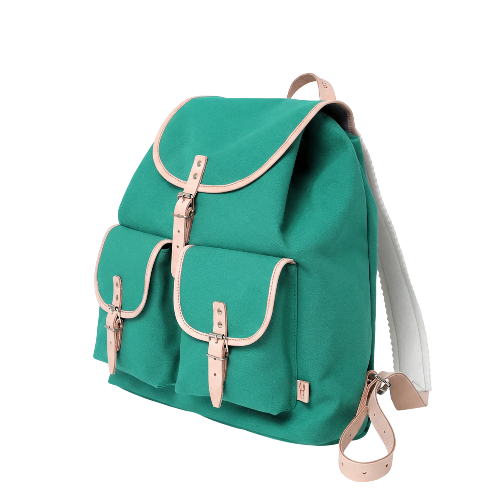Rucksack Georgia Smaragd Leder Natur