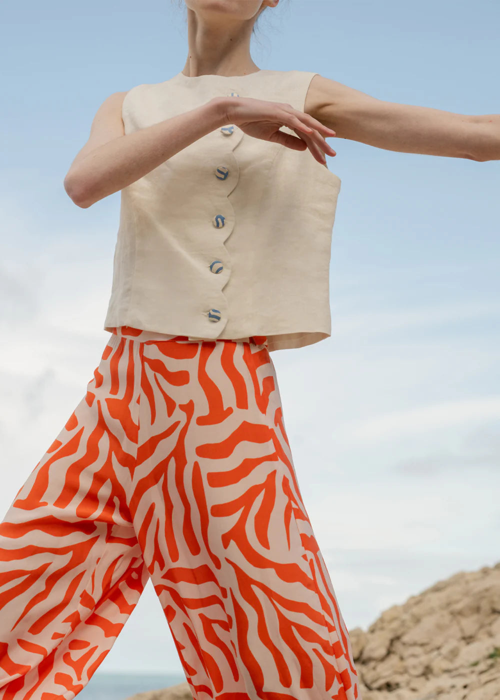 Adult Hose Birkin Palm Spritz Orange Pink