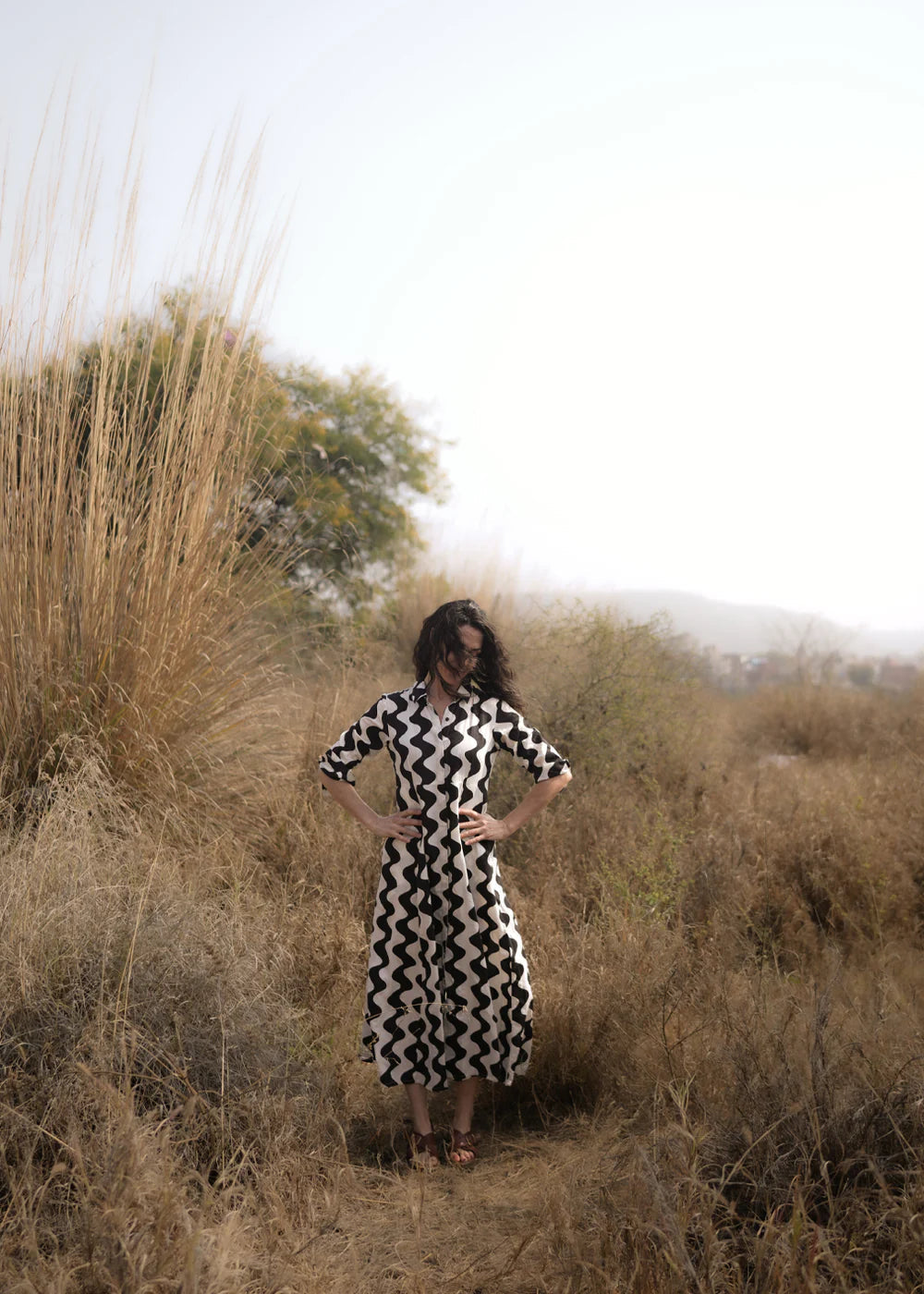 Adult Cilla Dress VIBE black and white