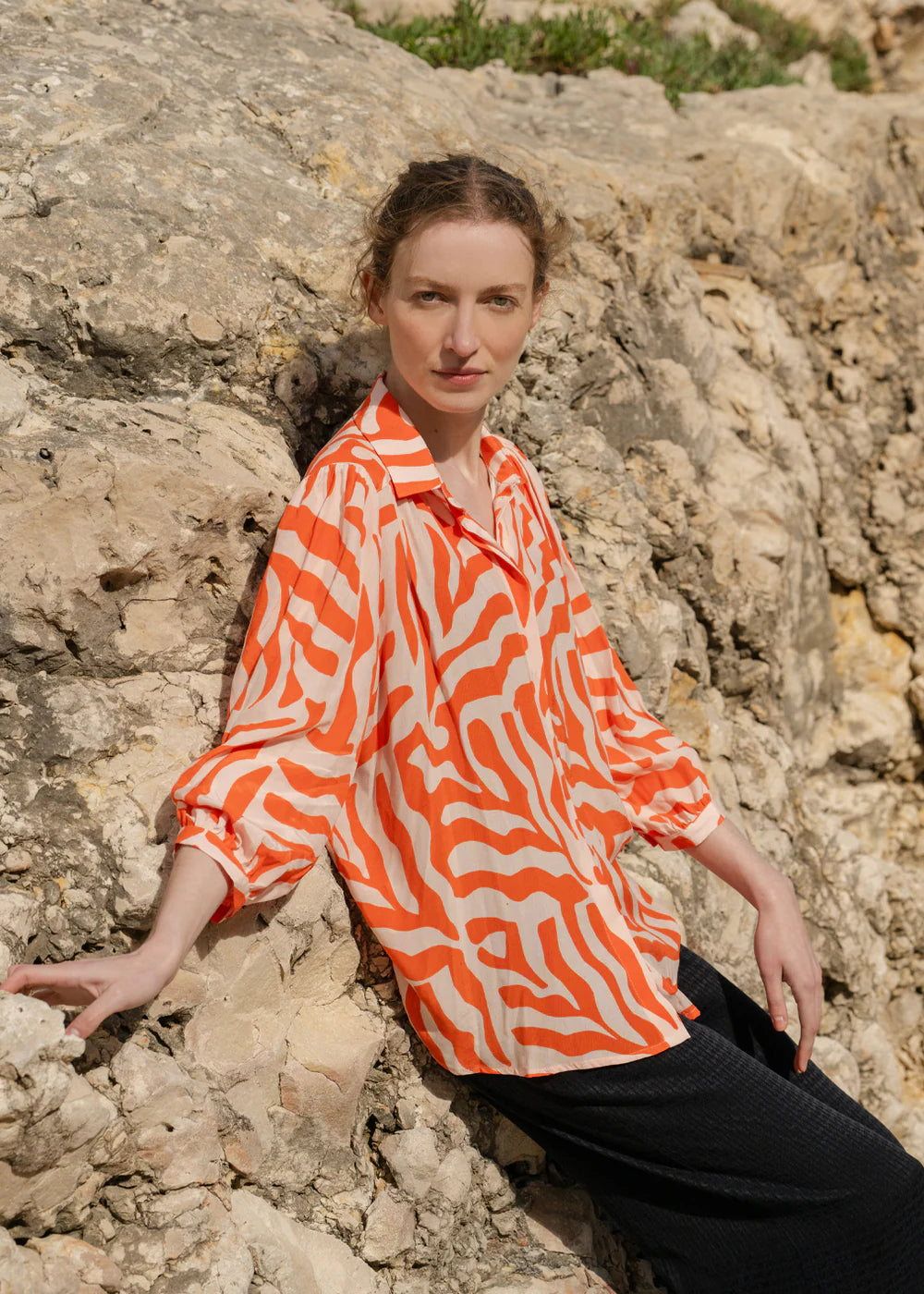 Adult Bluse French PALM SPRITZ