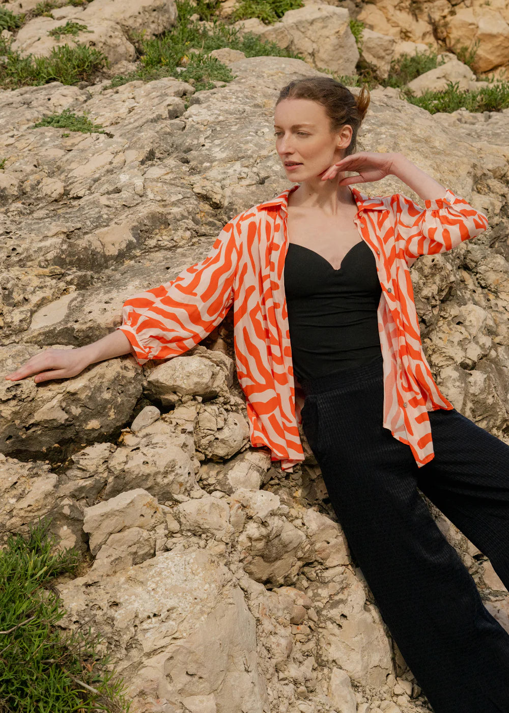 Adult Bluse French PALM SPRITZ