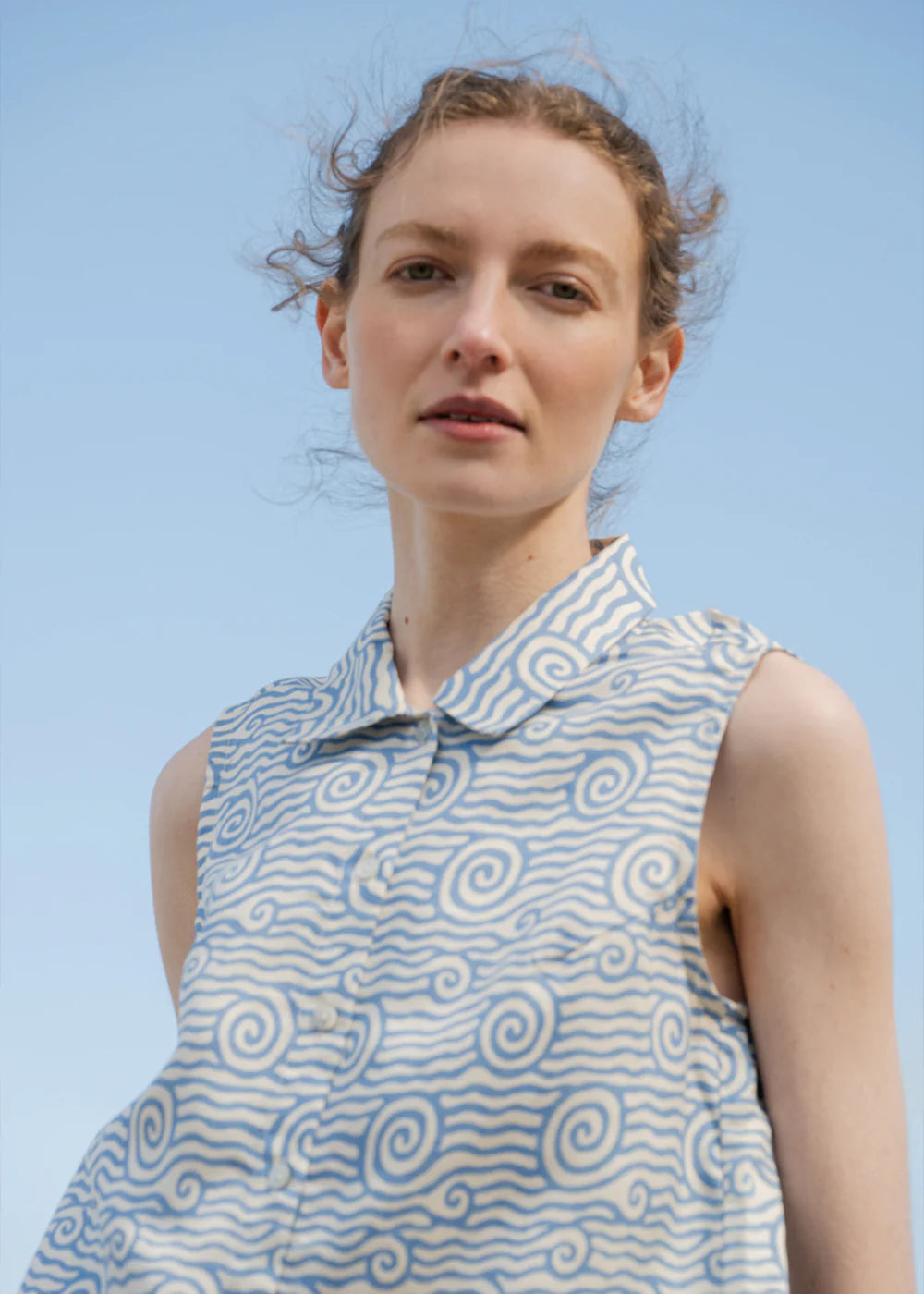 Adult Pluma Blouse SWIRLEY WAVE
