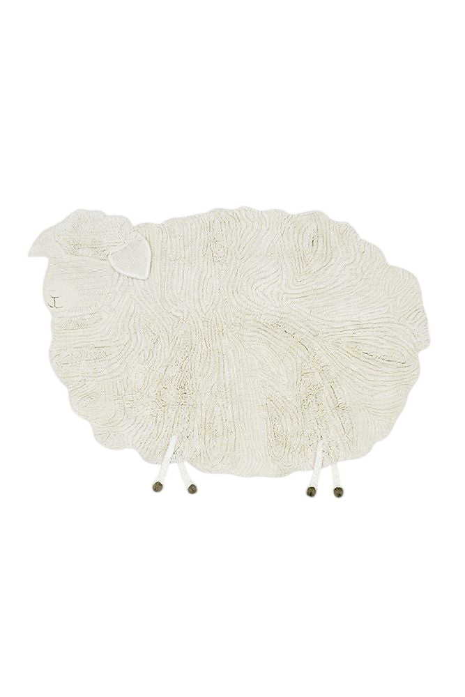 Waschbarer Wollteppich Pink Nose Sheep