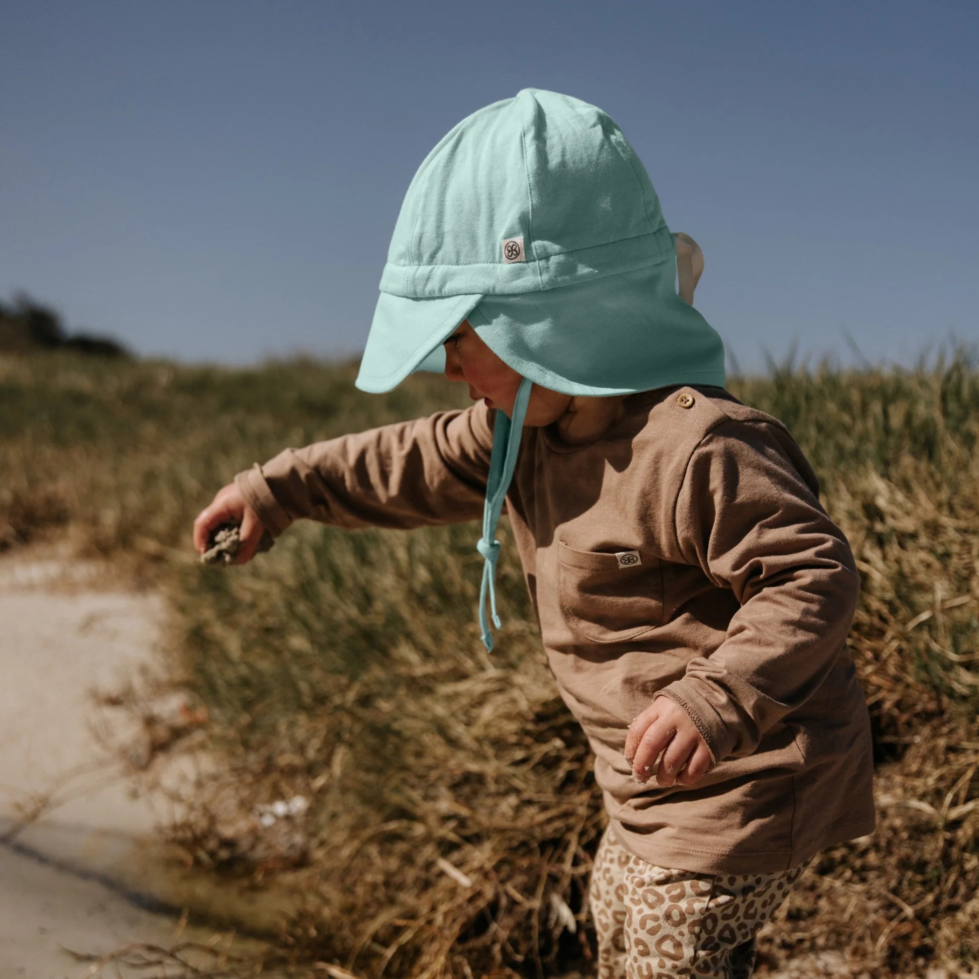 Baby sun hat UVP 50+ Sea Blue/Sandy Beach