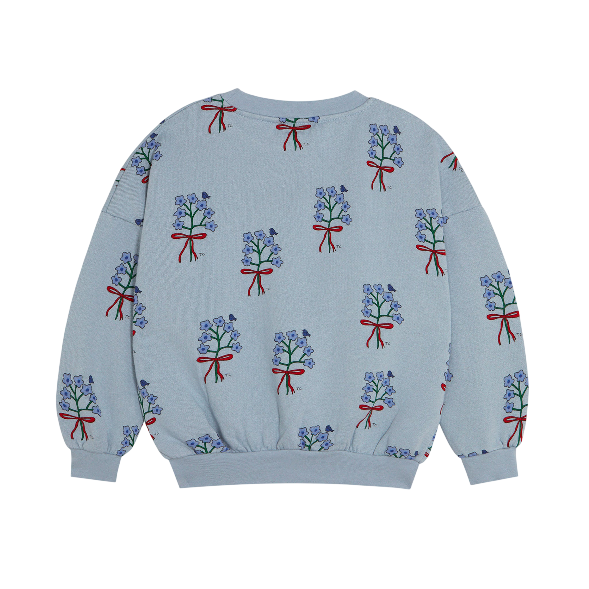 Sweatshirt bouquets light blue