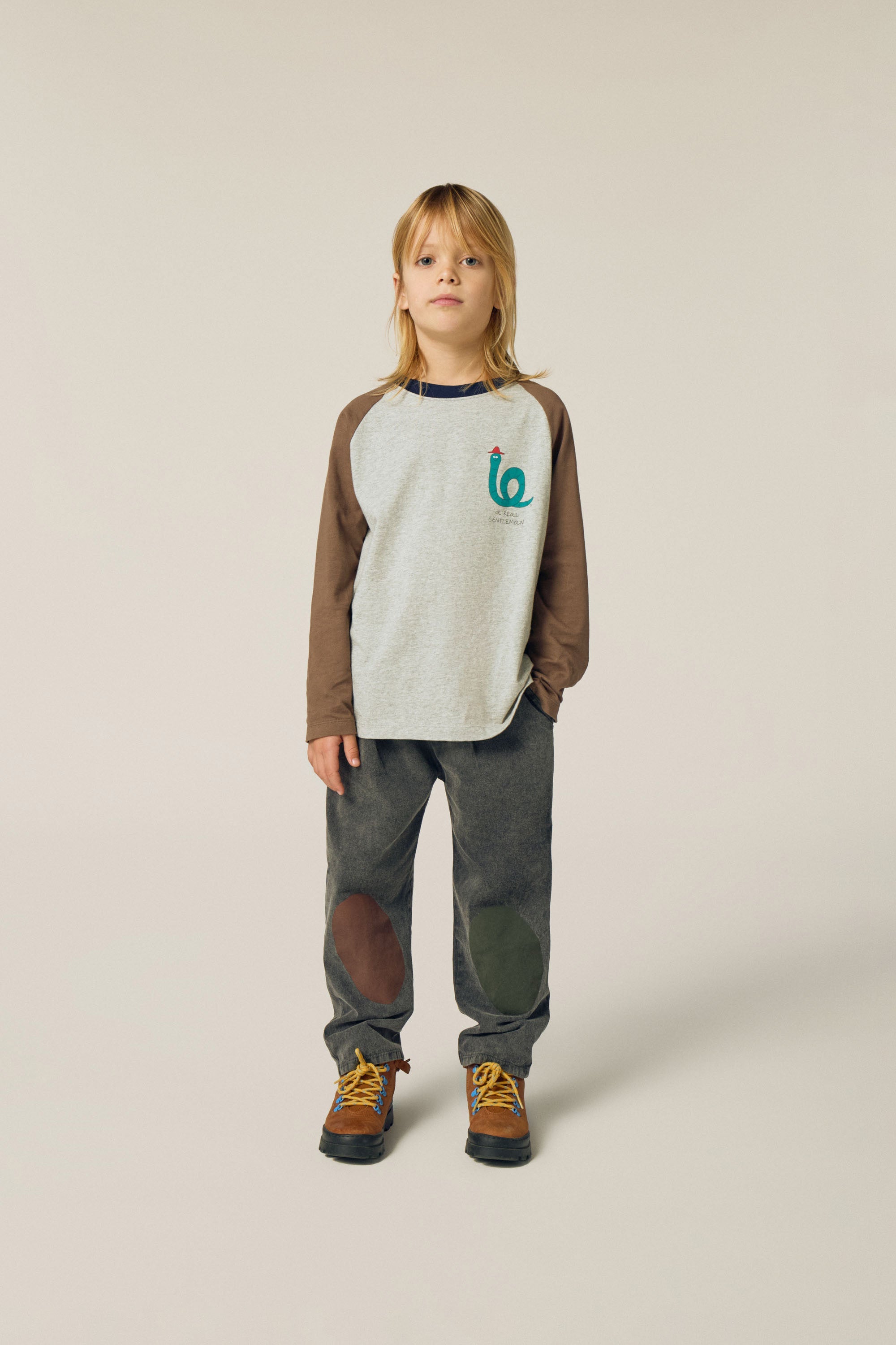 Langarmshirt Gentleman Color Block
