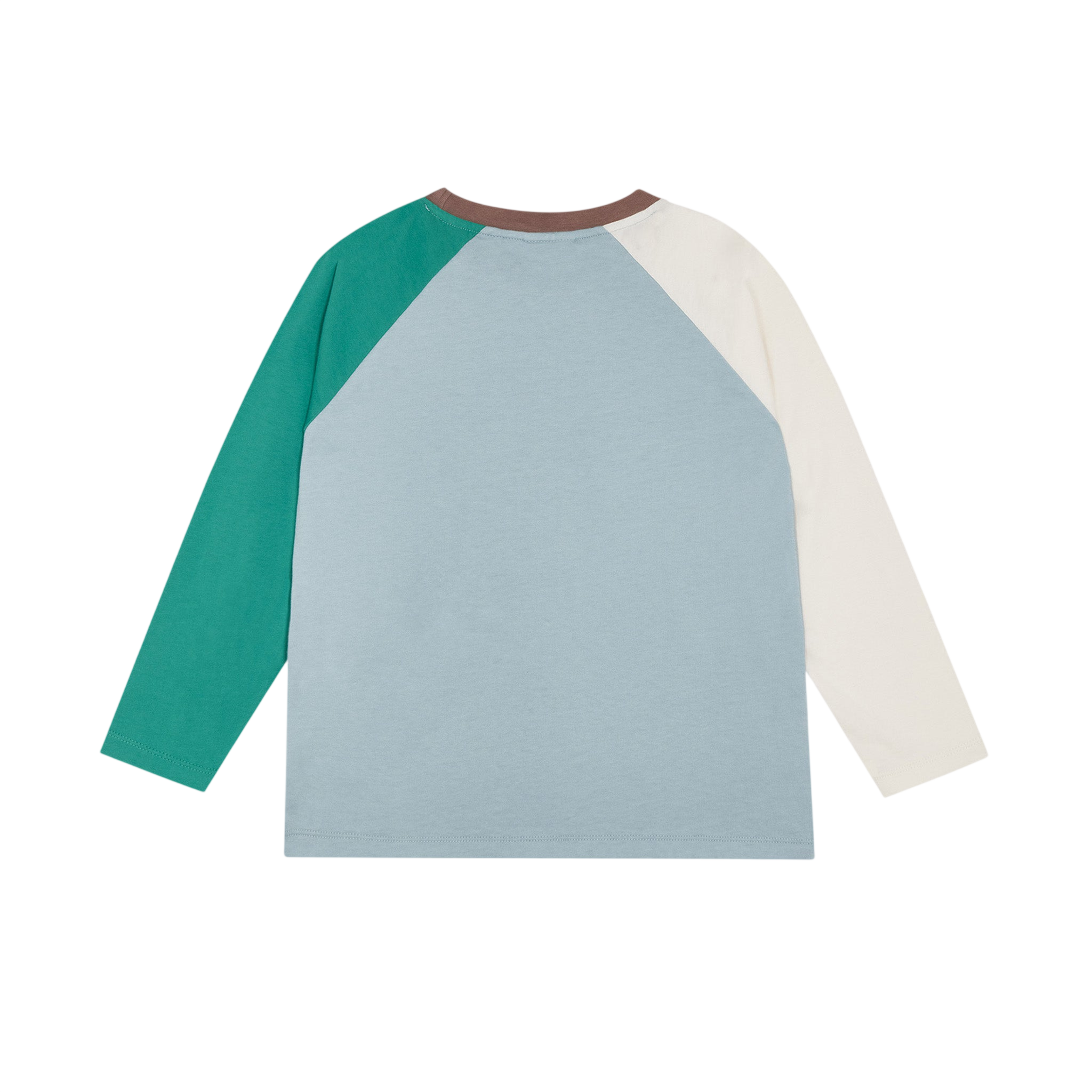 T-shirt à manches longues bleu clair « Color Block »