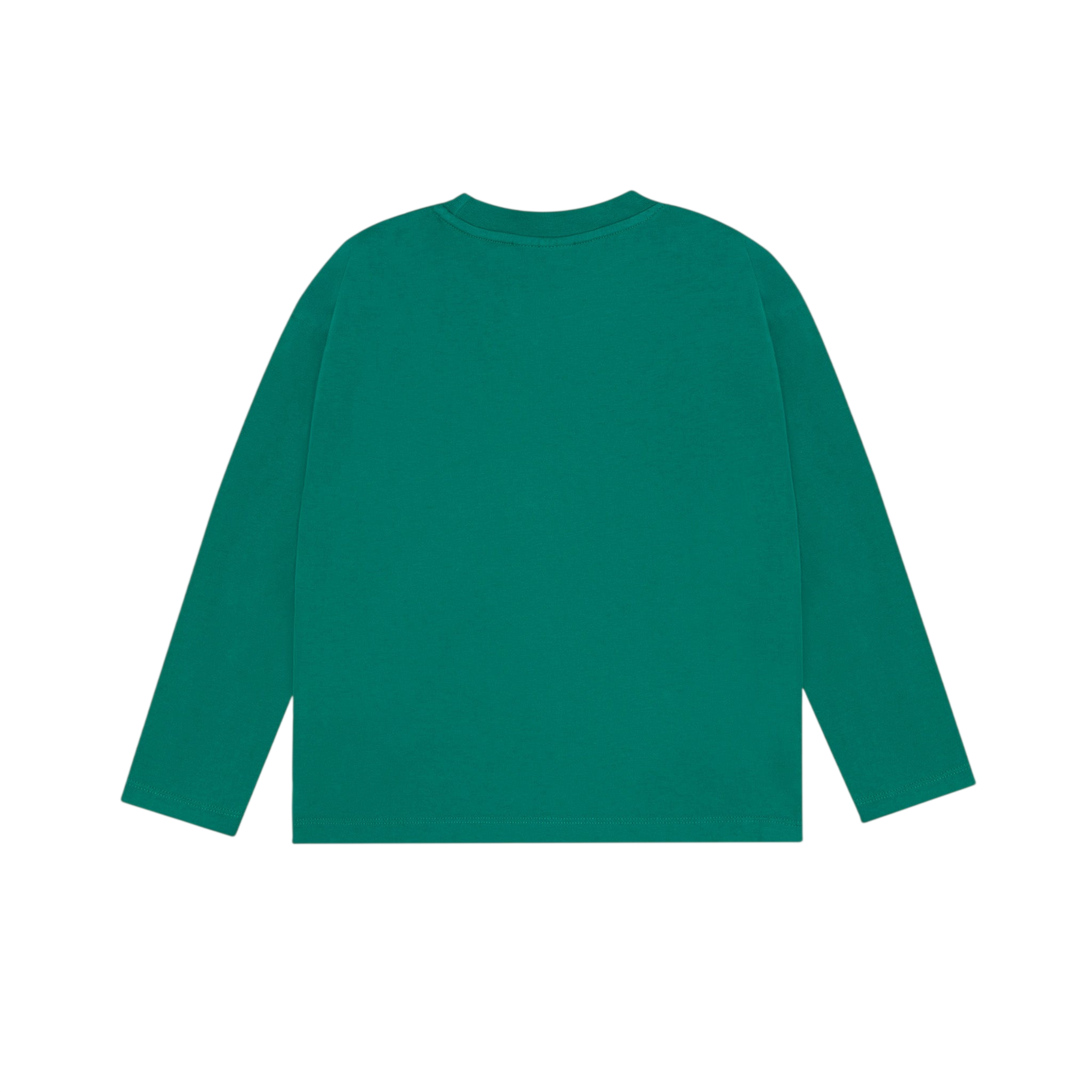 Long-Sleeve Shirt: Smiling Face Green