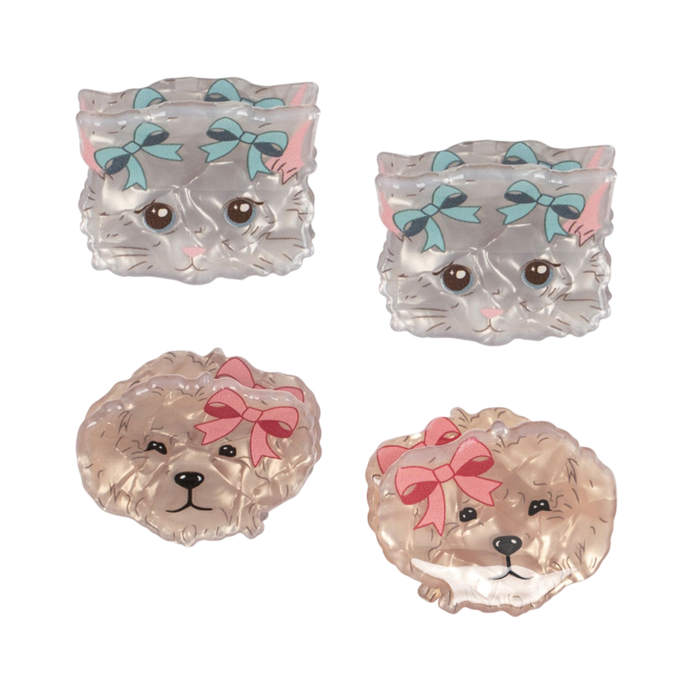 Lot de 4 pinces à cheveux Small Claw Multi