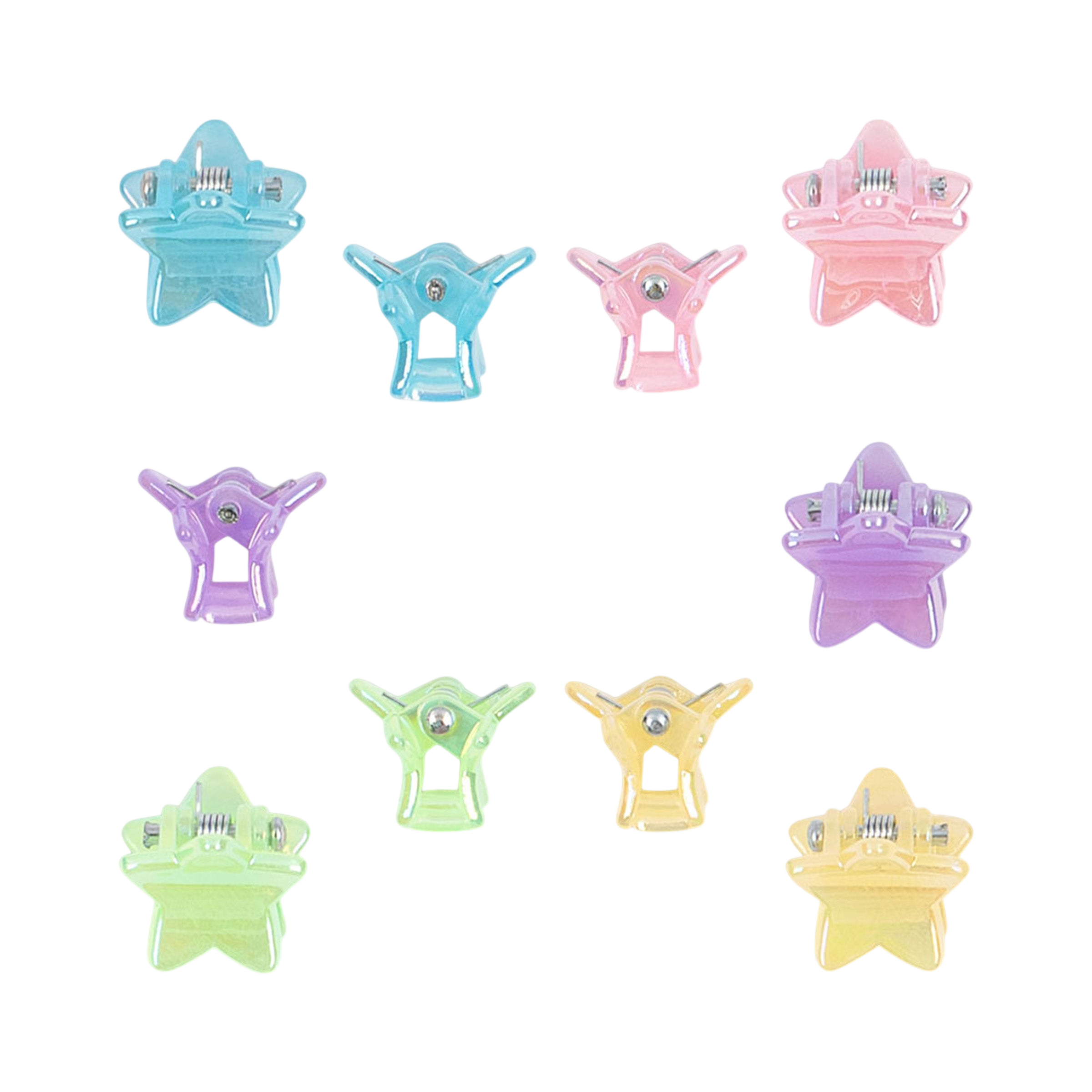 Pack of 10 Star Multi Hair Clips