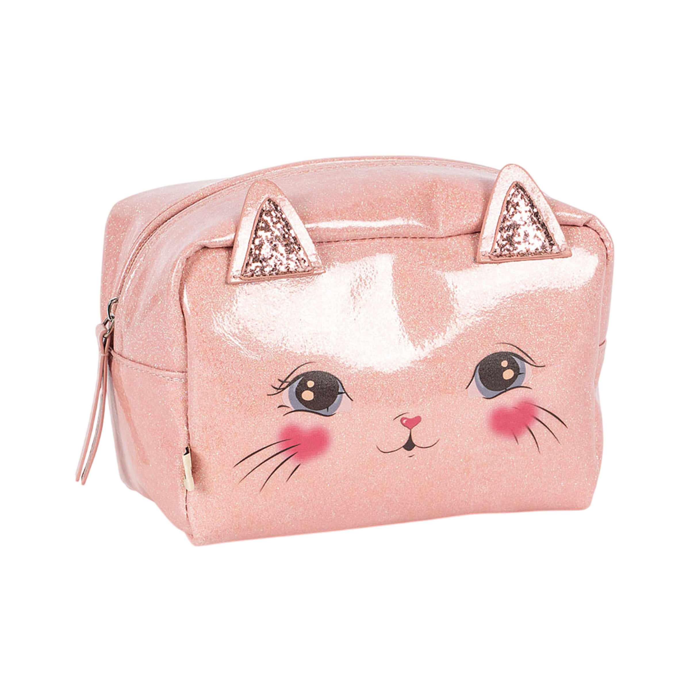 Pochette « chat » Cerise rose pailleté