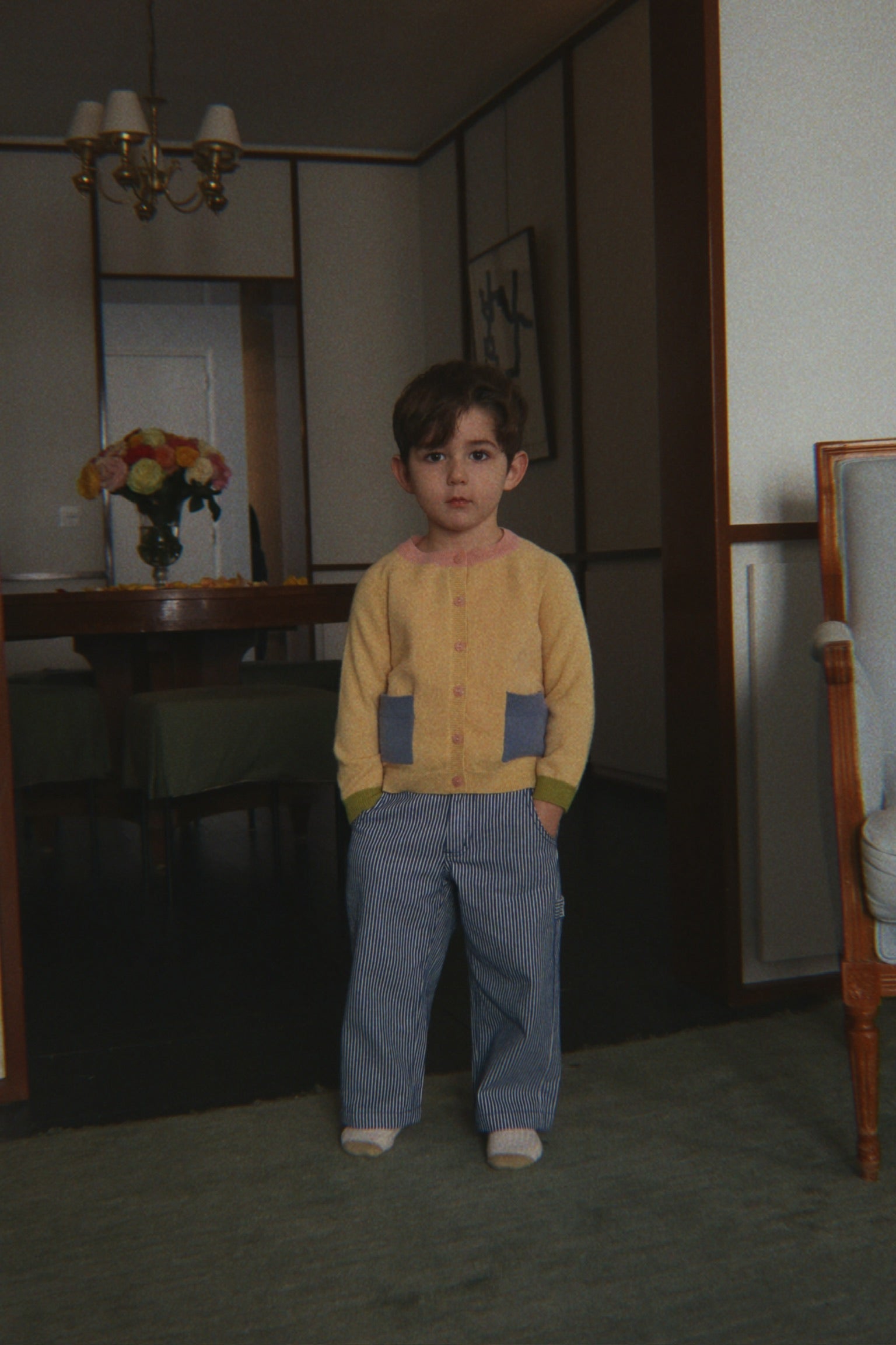 Colletti Yellow Cardigan