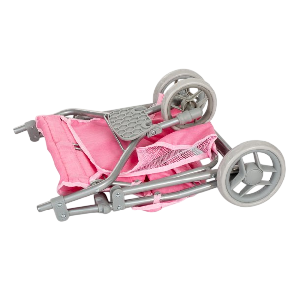 Poussette de poupée jumelle, rose