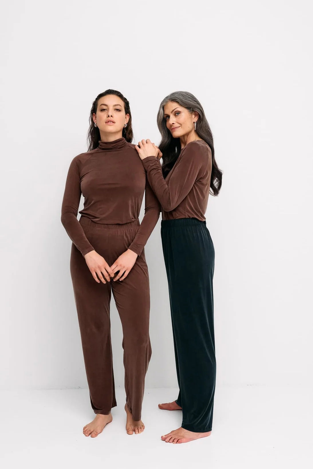 Cupro High Waist Pants graphite