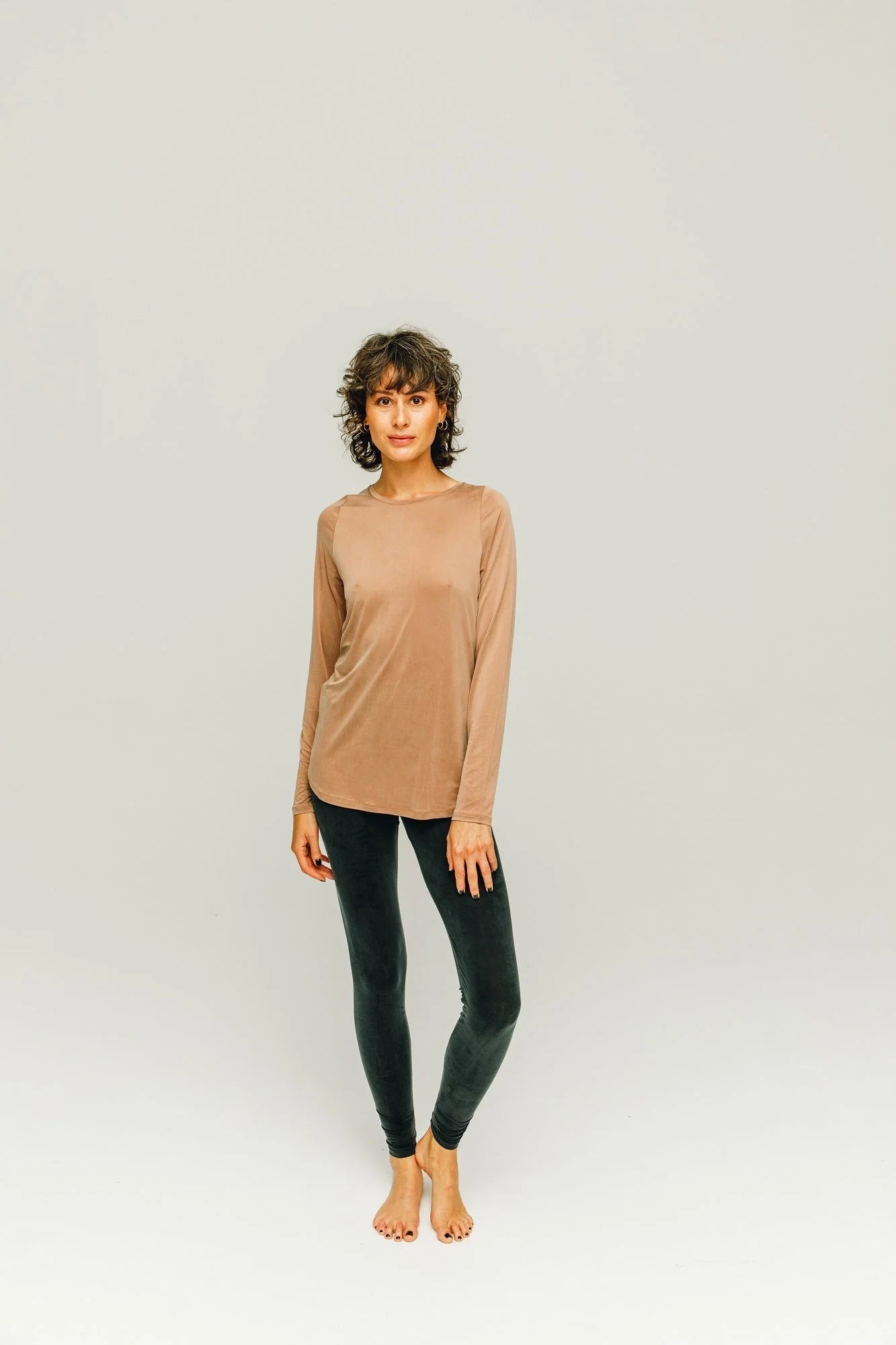 Cupro leggings graphite