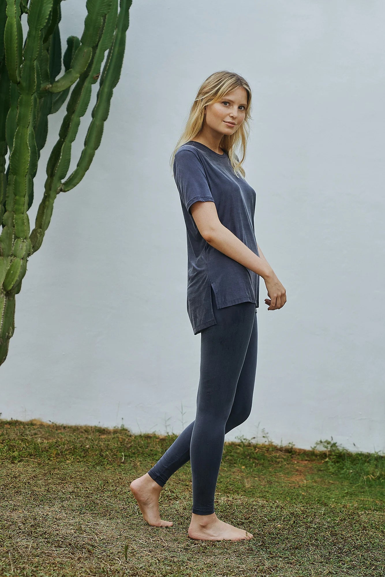Cupro Short Sleeve Midnight Blue