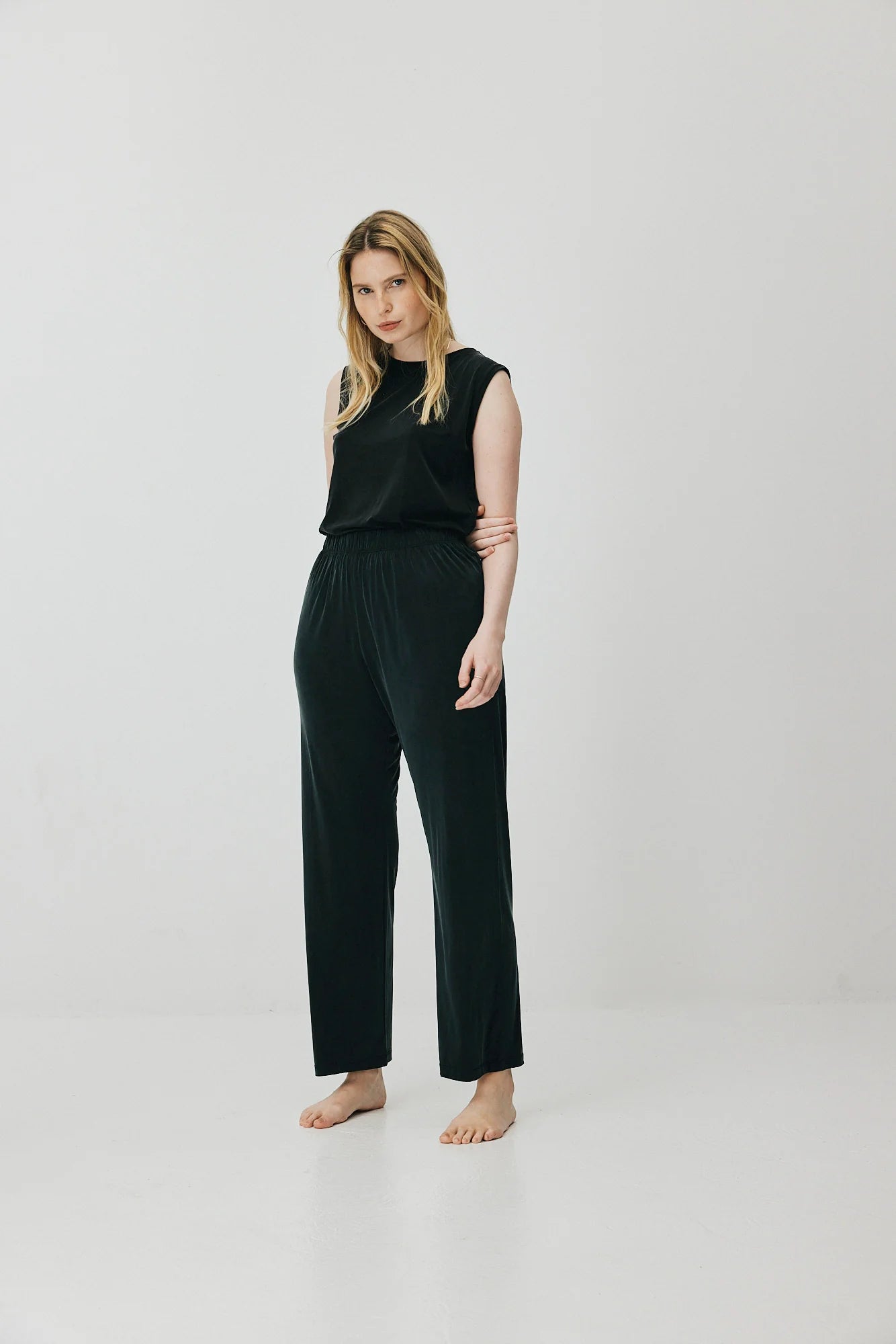 Cupro Sleeveless Top Graphite