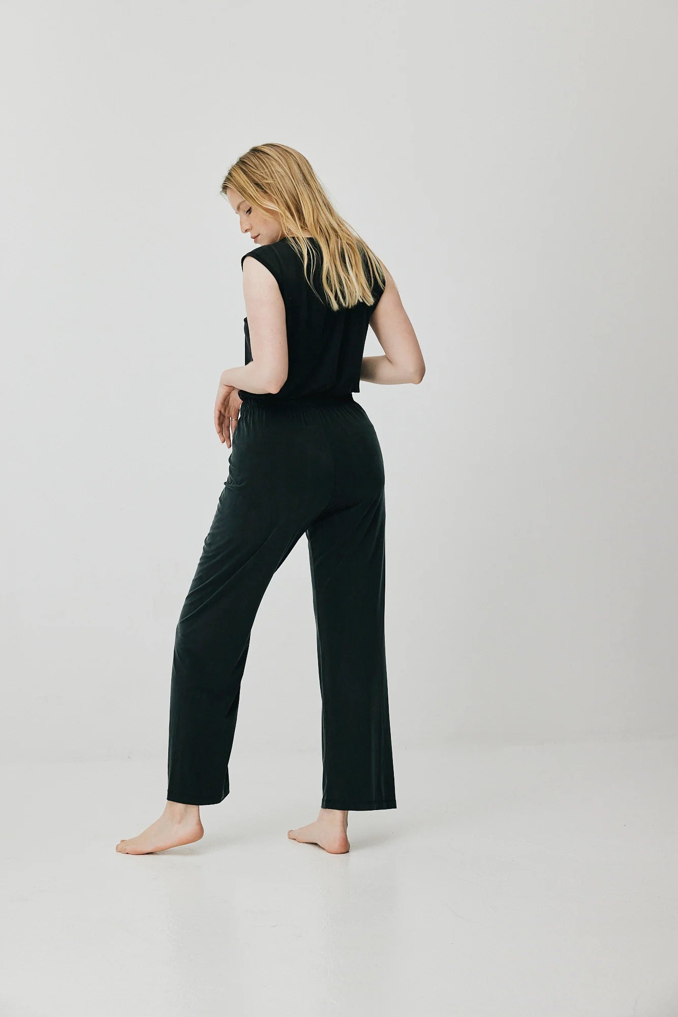 Cupro Sleeveless Top Graphite