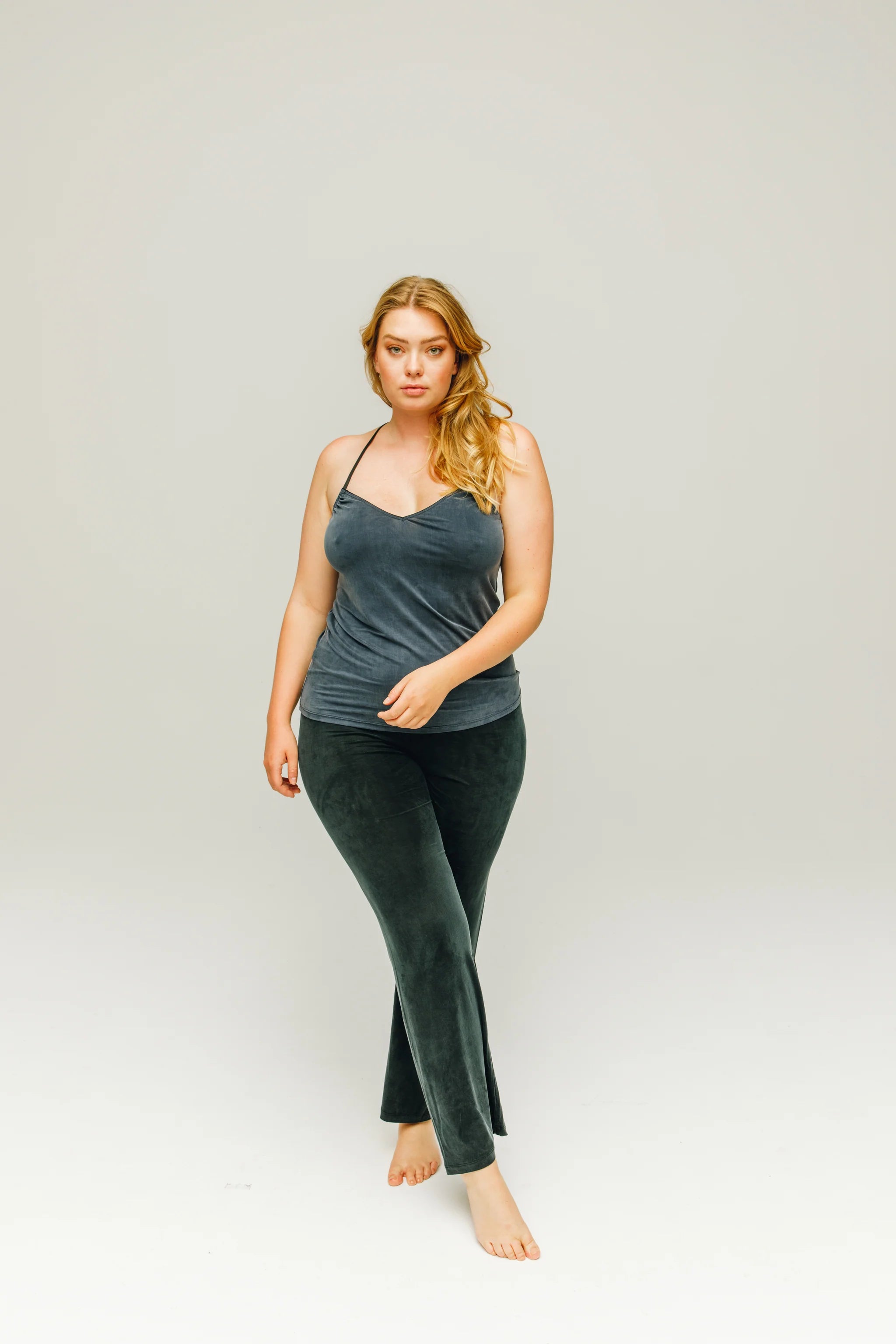 Cupro Strap Top midnight blue