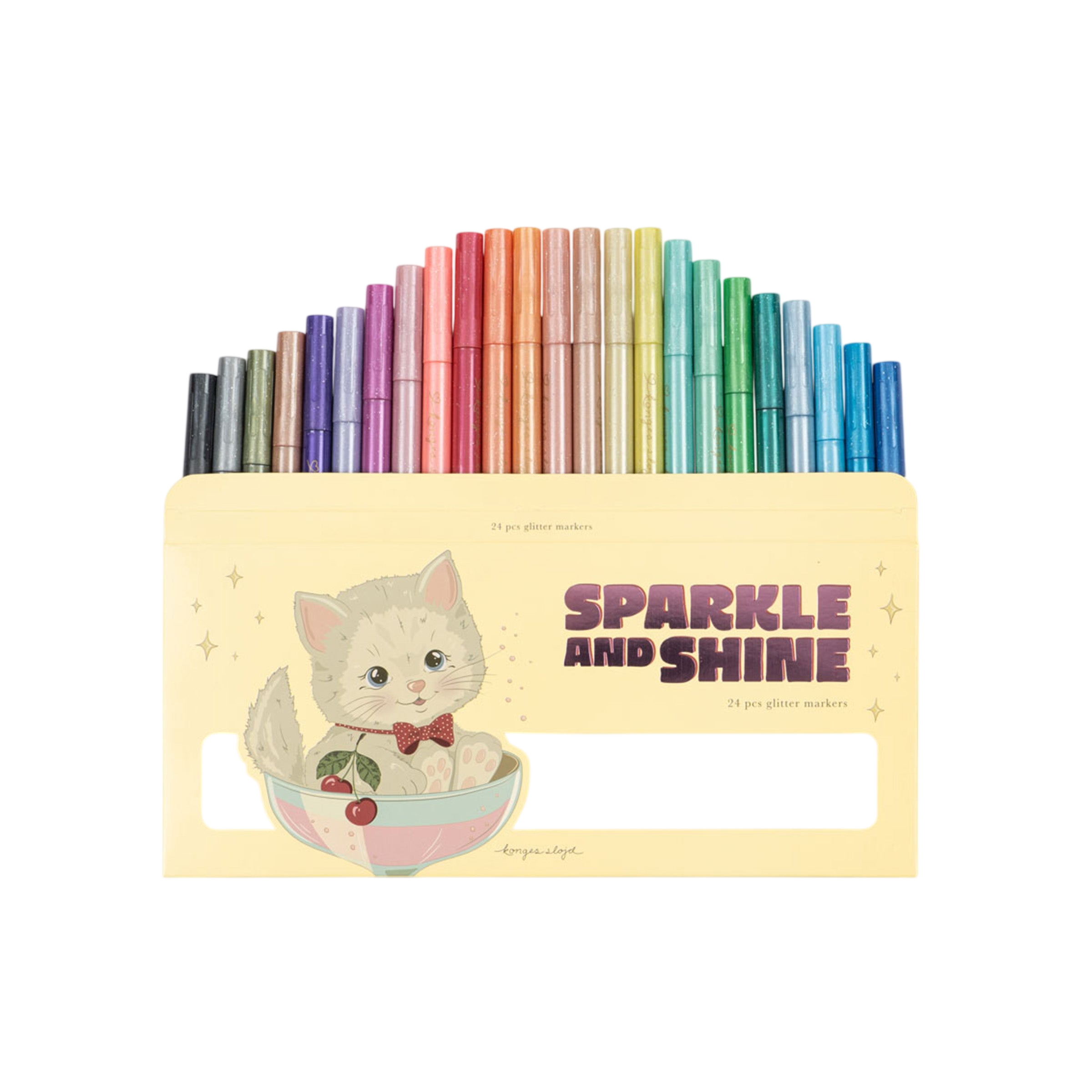 Crayons pailletés, lot de 24, Cat