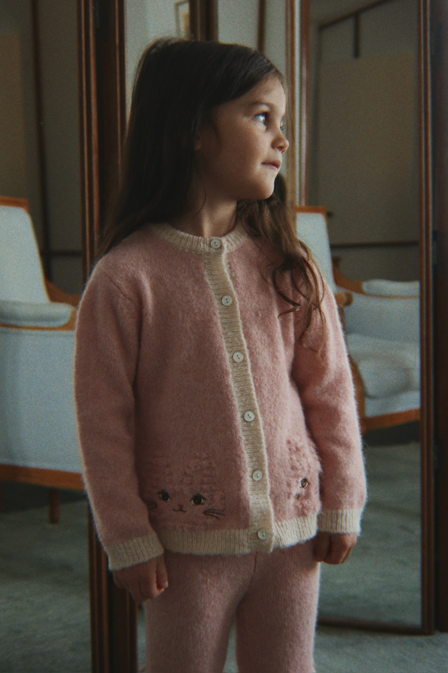 Cardigan Kitty Silver Pink