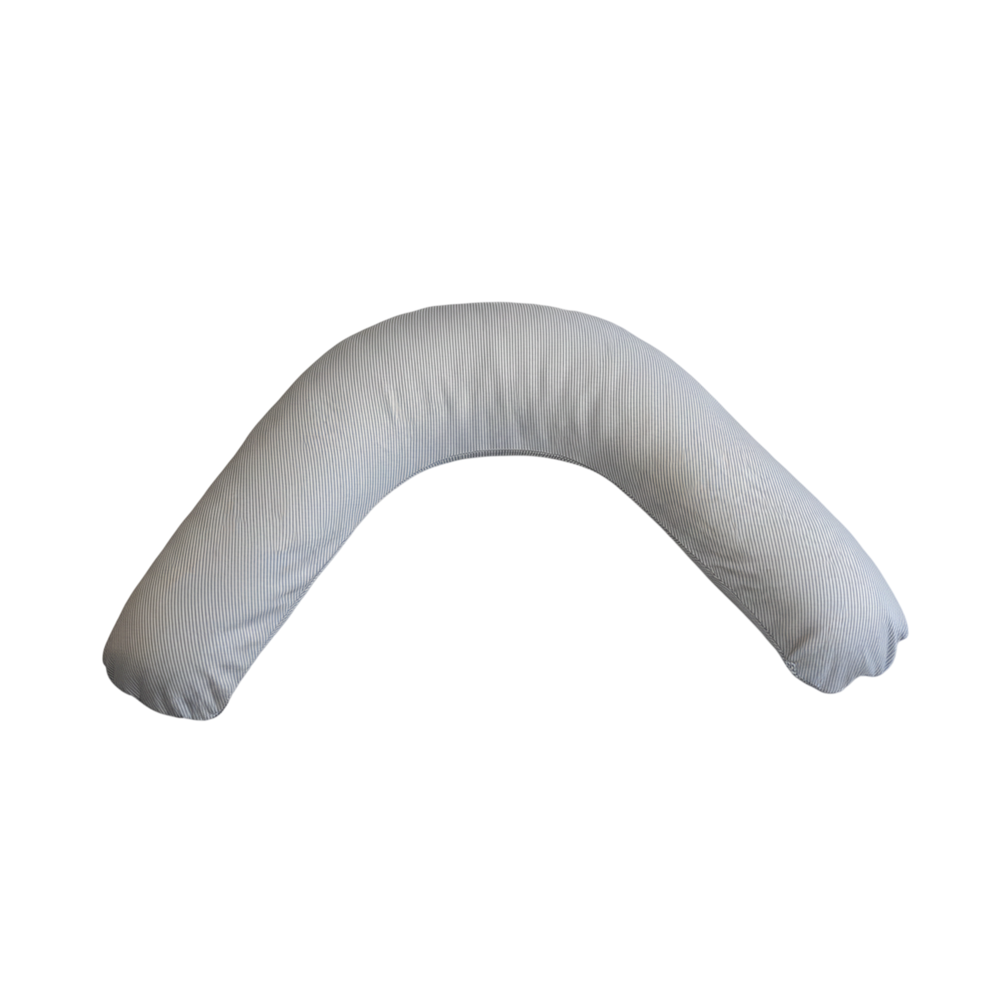 Housse pour coussin d'allaitement, gris-blanc rayé