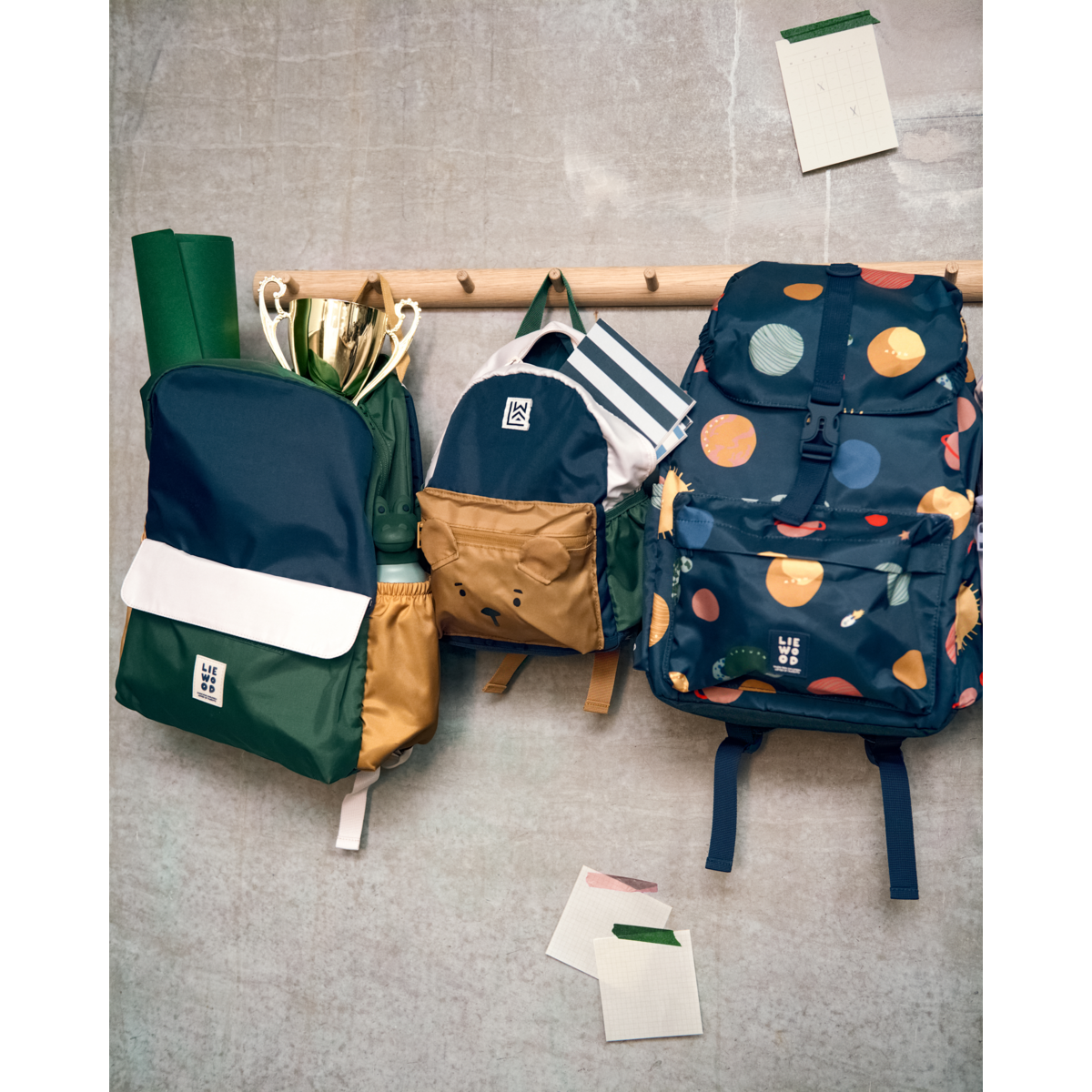 Lennon School Backpack Garden green multi mix