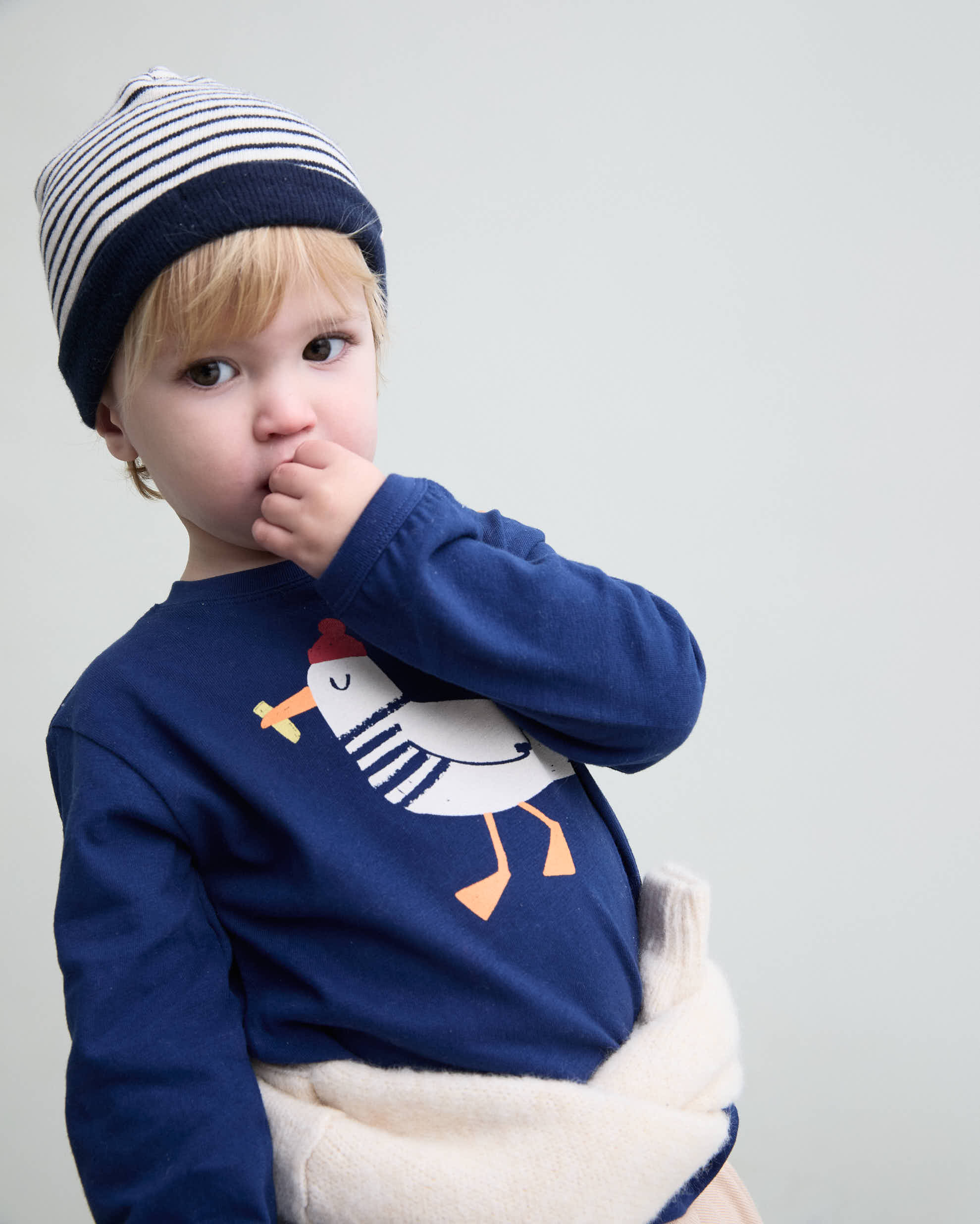 Baby Sweatshirt: Bird, Navy
