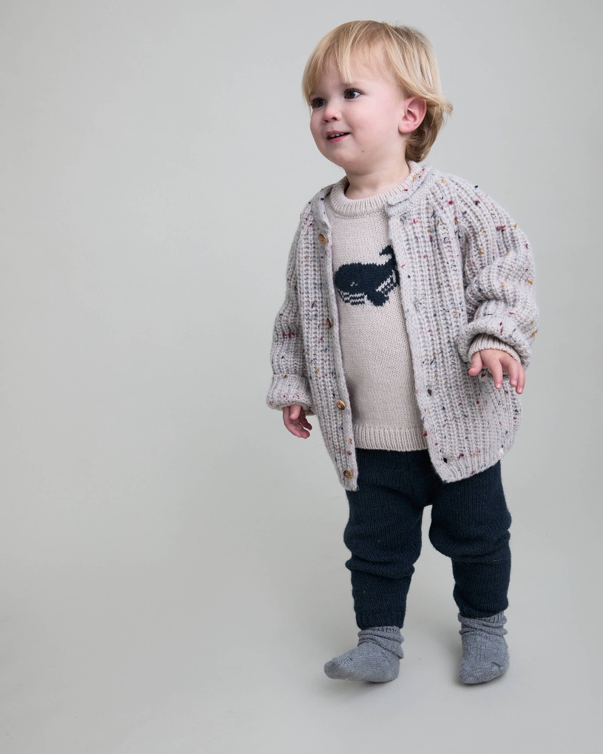 Botonato Pearl Grey Baby Cardigan