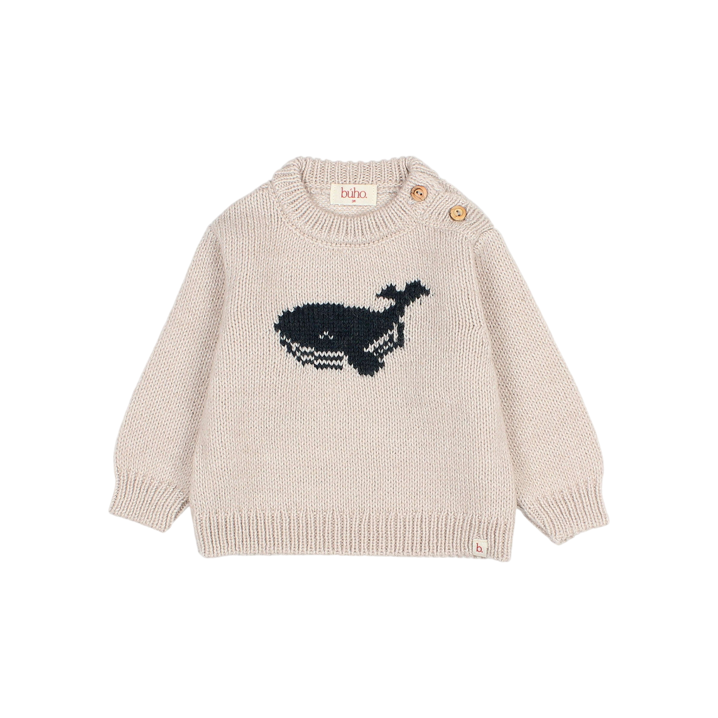 Whale Natural Baby Knit Sweater