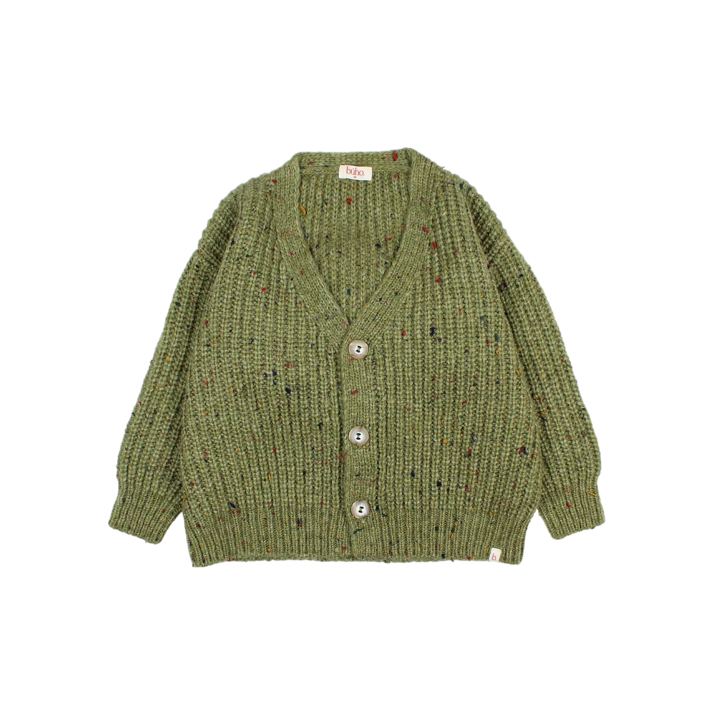 Cardigan Botonato Green Tea