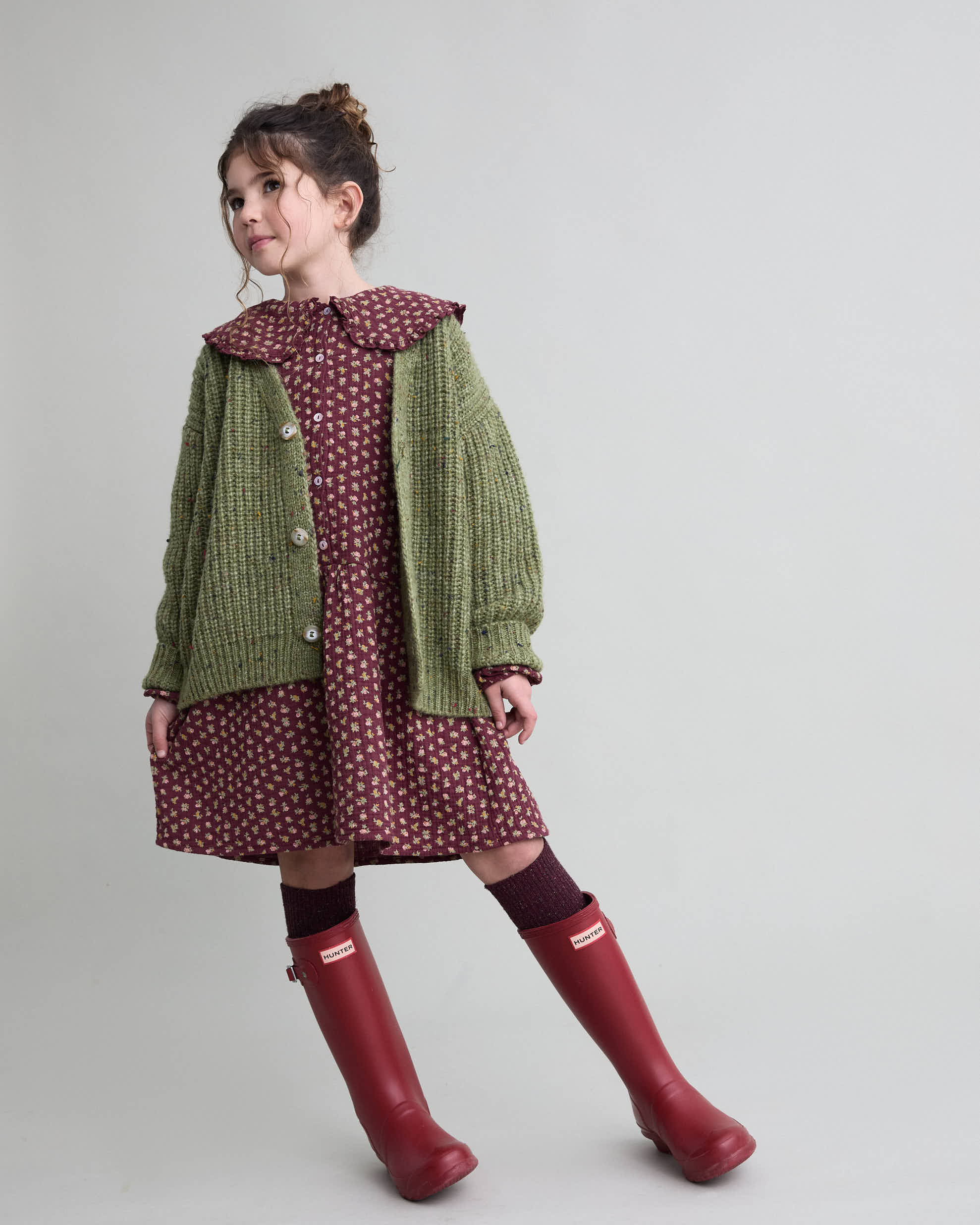 Cardigan Botonato Green Tea