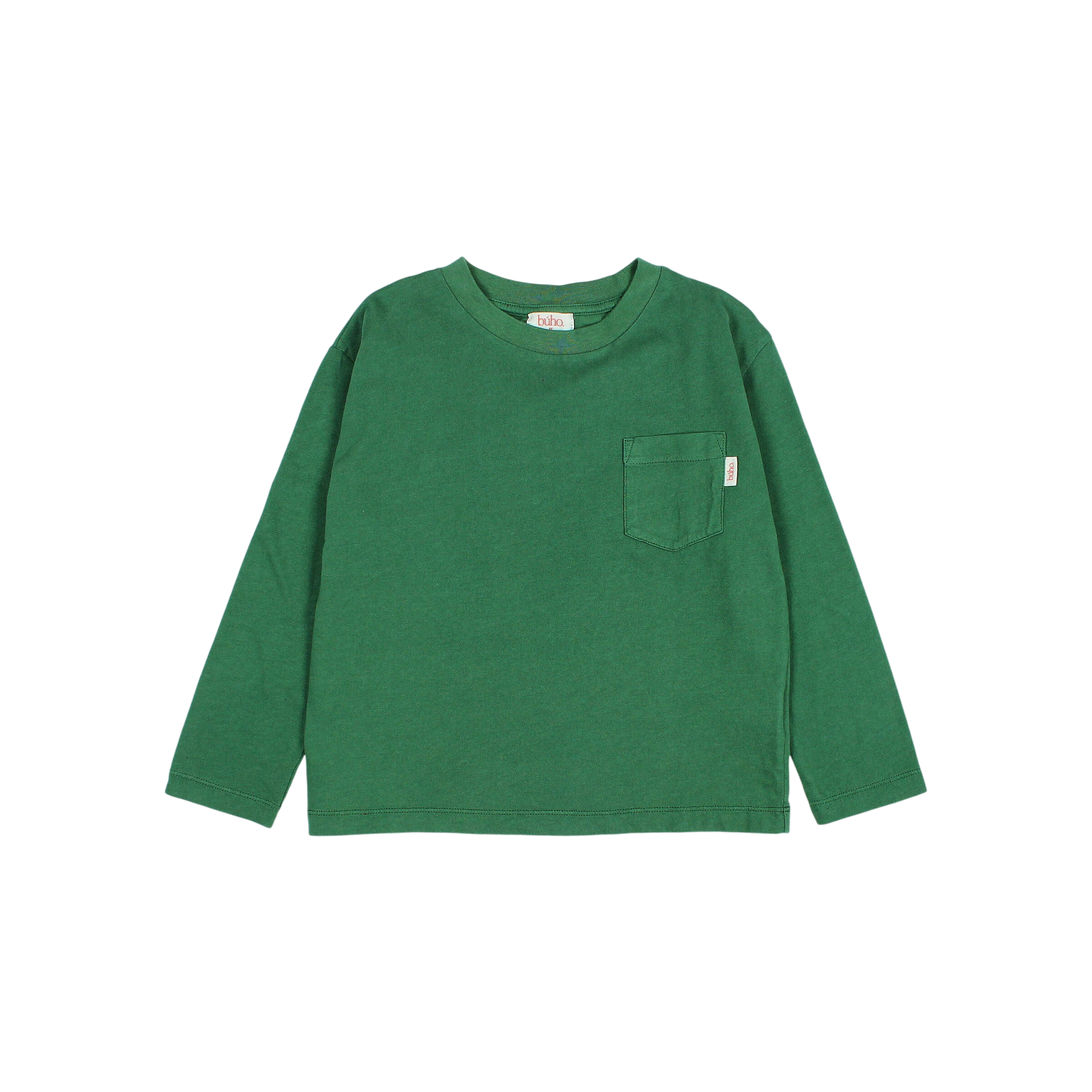 Long-Sleeve T-Shirt, Pocket, Forest Green