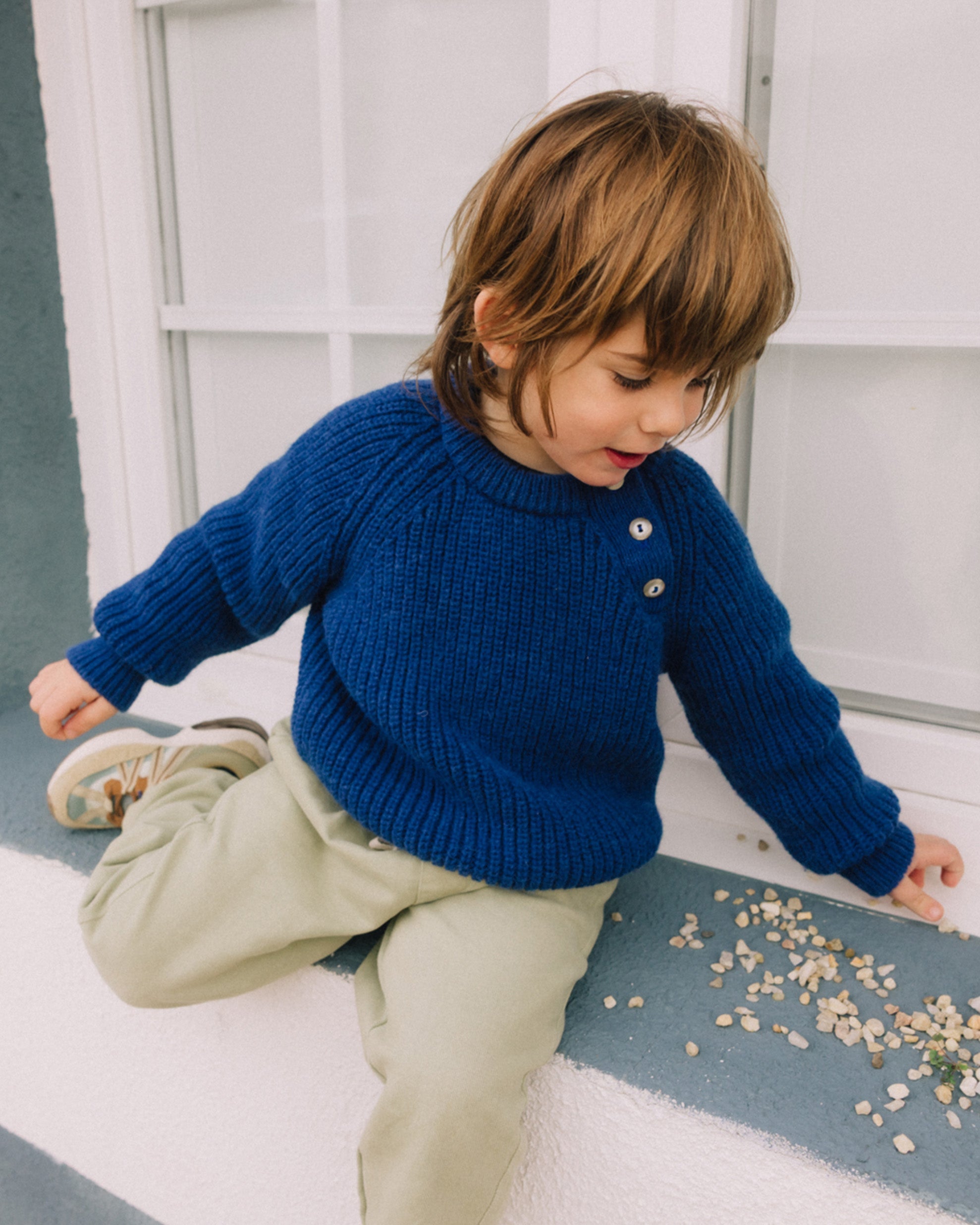 Soft Navy Knit Sweater