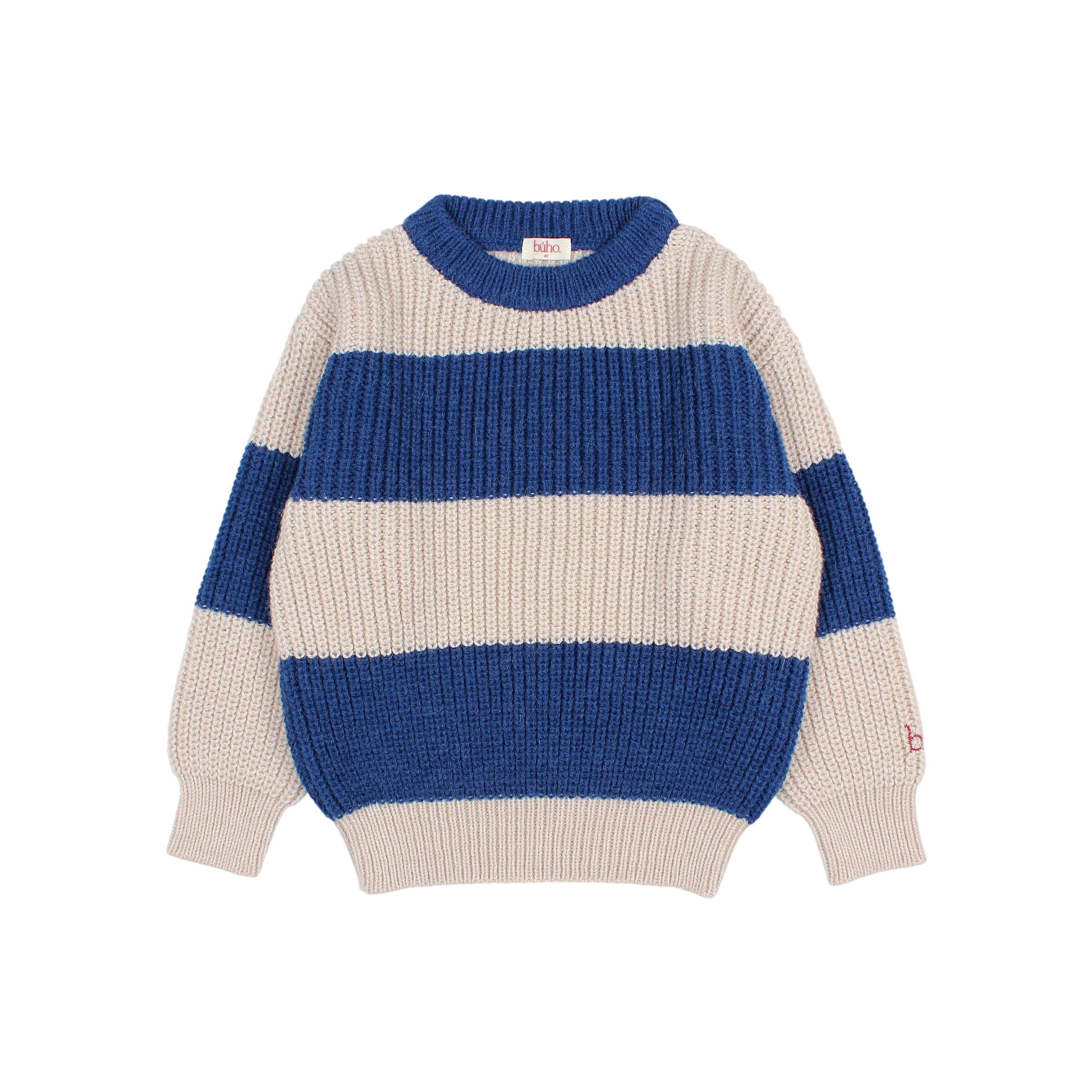 Pull en maille bleu marine