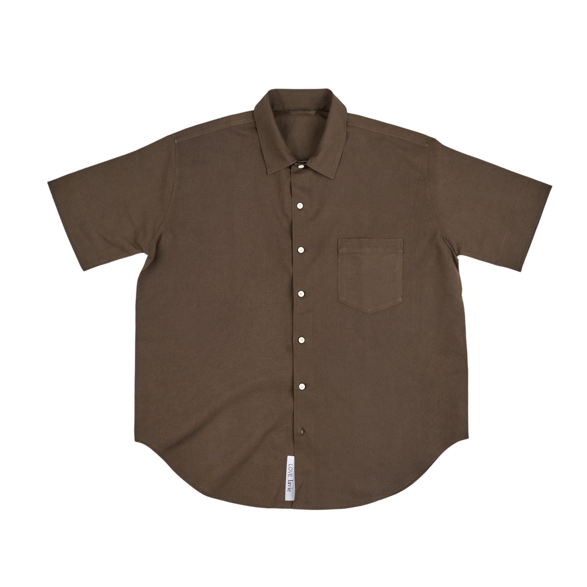 Shirt shortsleeve John coffee Bananatex