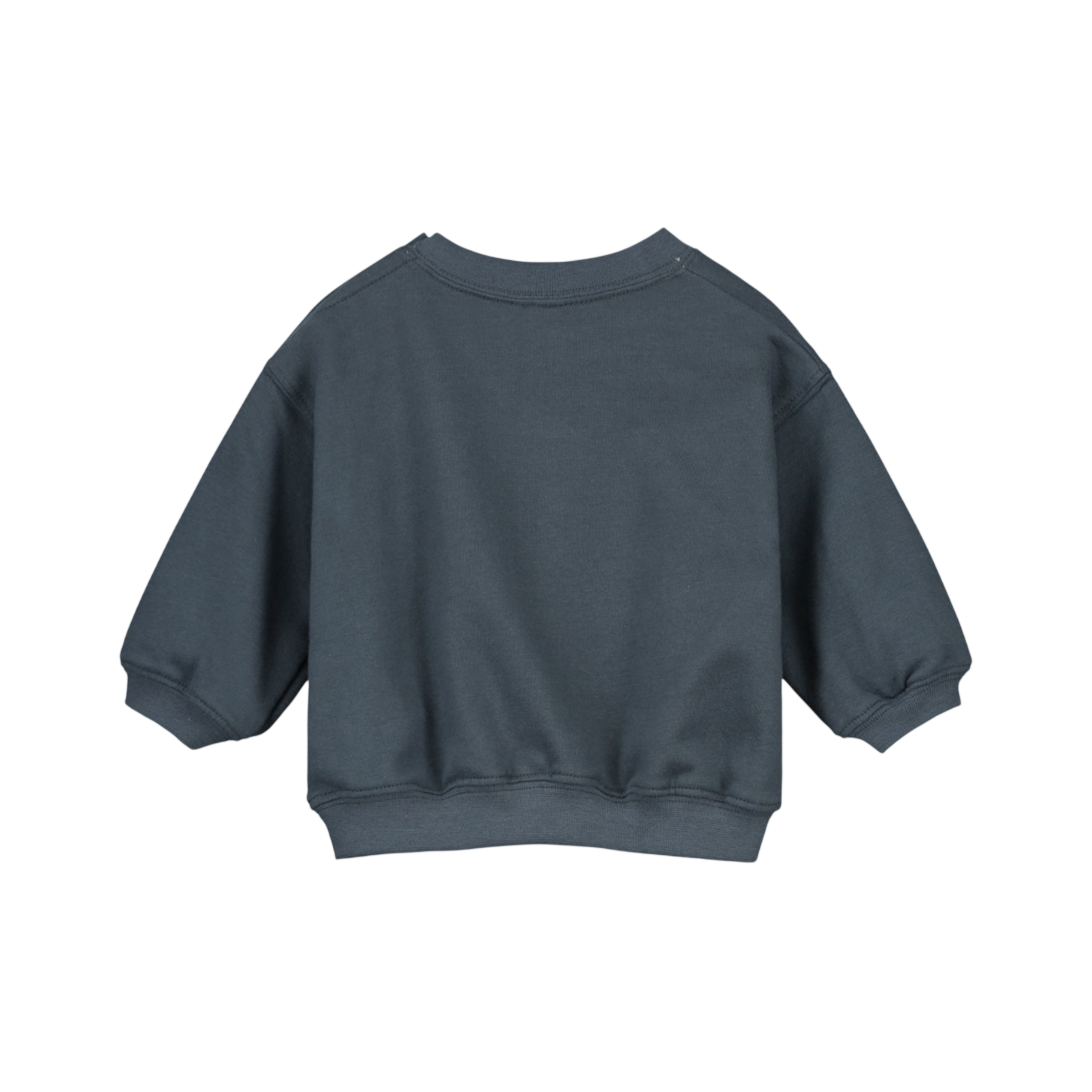 Sweat-shirt pour bébé à épaules tombantes, certifié GOTS, bleu-gris /  Pull pour bébé à épaules tombantes, certifié GOTS, bleu-gris