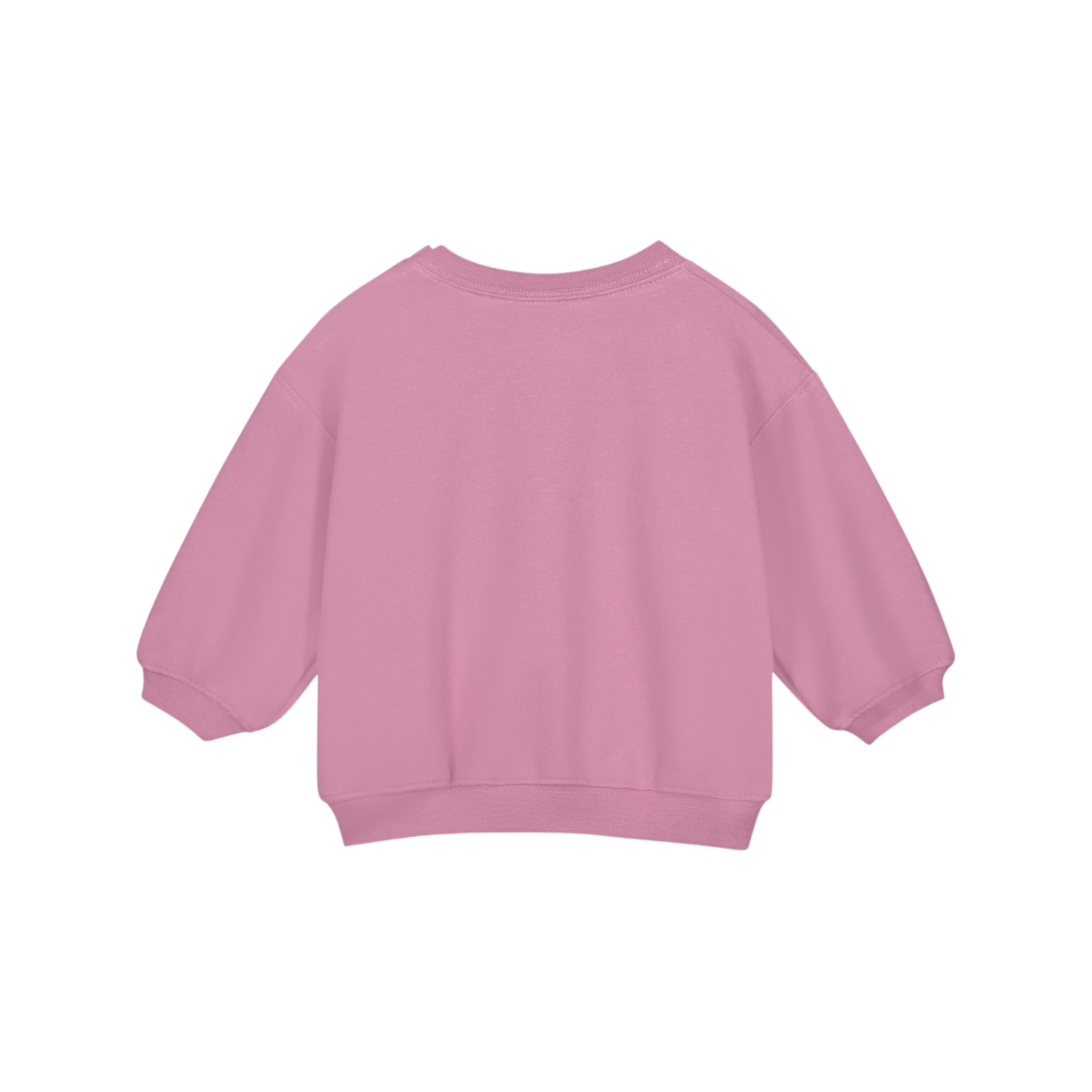 Sweat-shirt pour bébé à épaules tombantes GOTS Bubblegum / Pull pour bébé à épaules tombantes GOTS Bubblegum