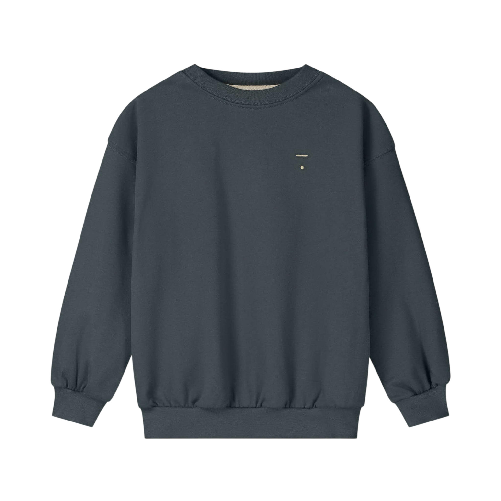 Dropped-Shoulder Sweatshirt, GOTS Blue Gray /  Dropped-Shoulder Sweater, GOTS Blue Gray