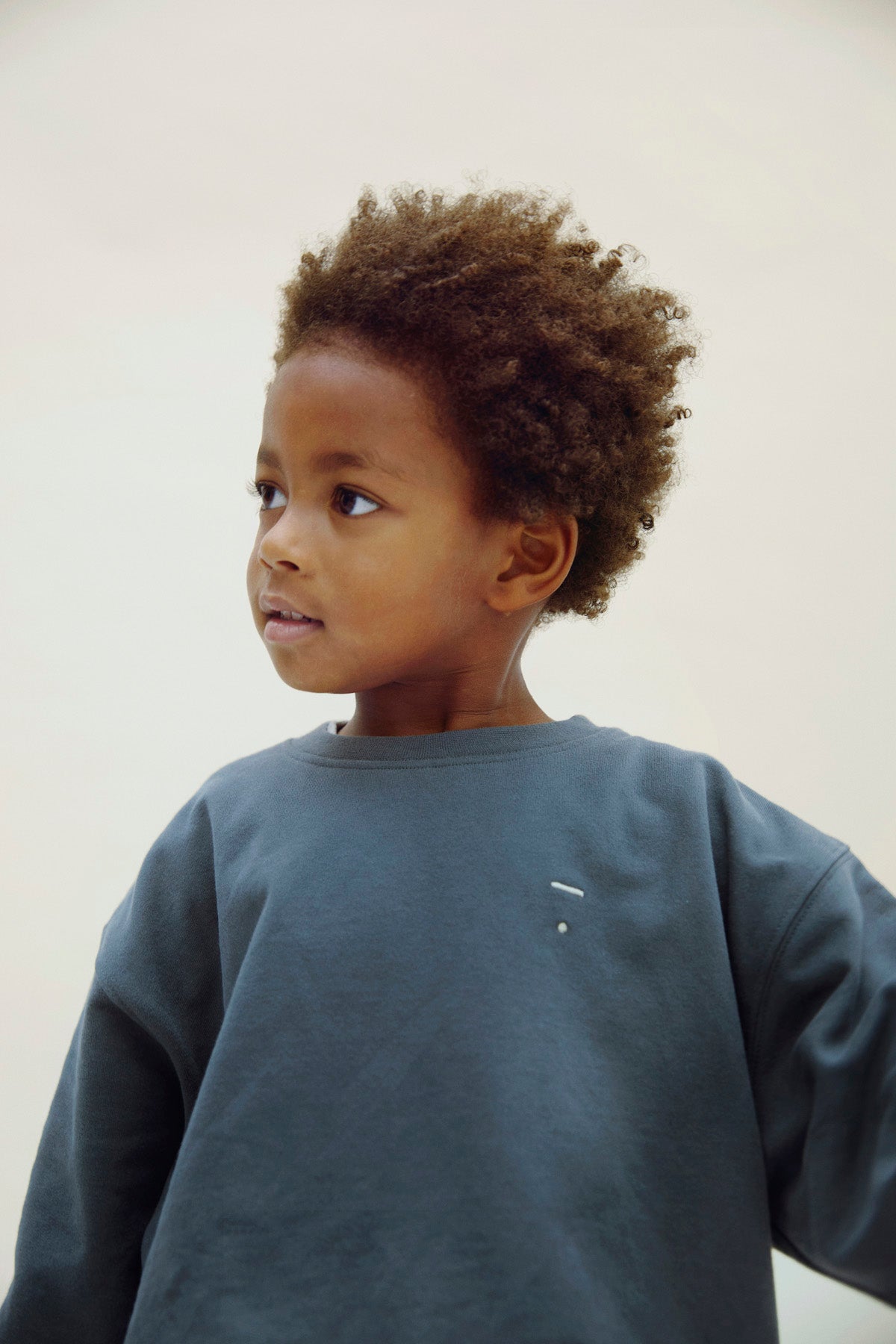 Dropped-Shoulder Sweatshirt, GOTS Blue Gray /  Dropped-Shoulder Sweater, GOTS Blue Gray