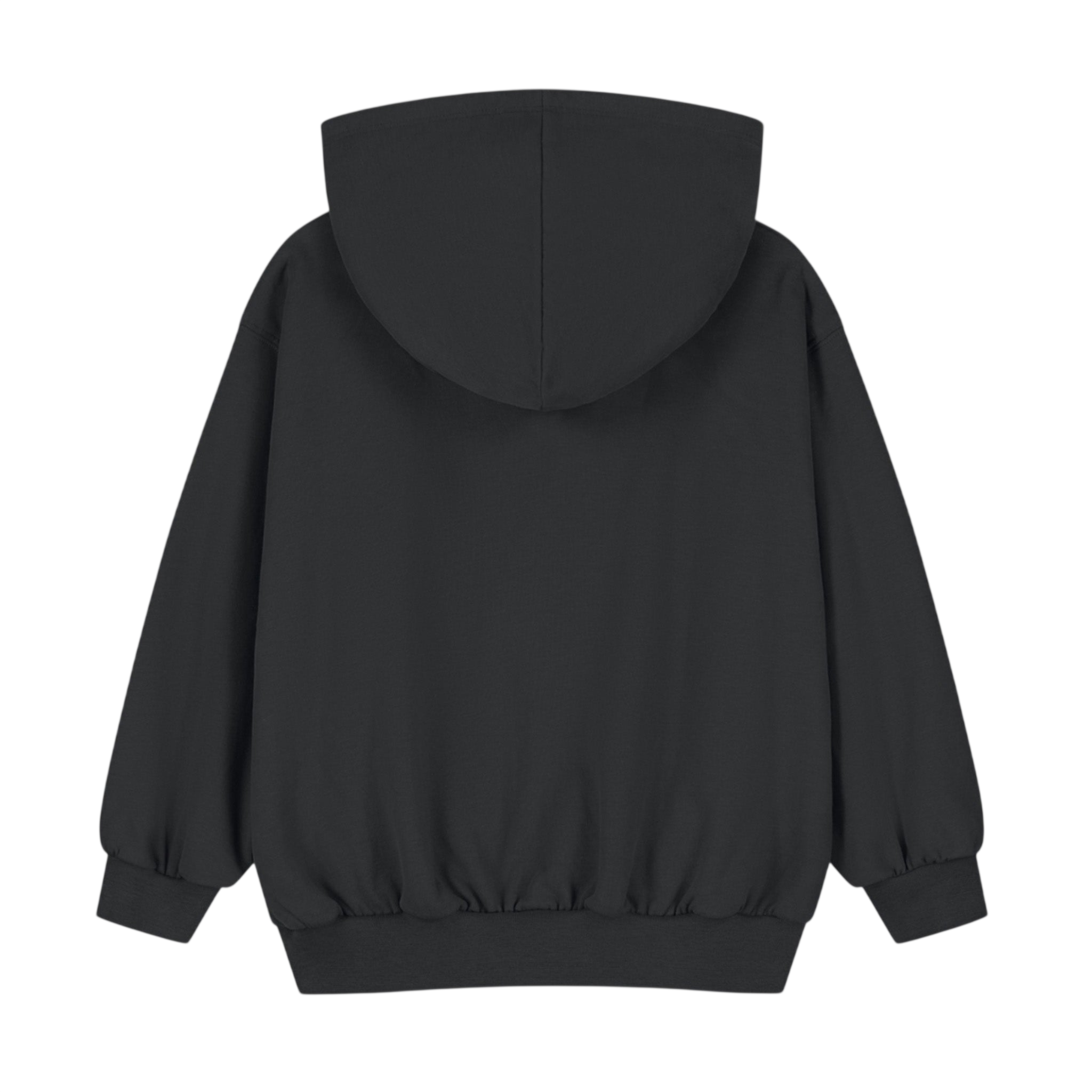 Hoodie with Zipper, GOTS Pirate Black / Hooded Cardigan with Zipper, GOTS Pirate Black