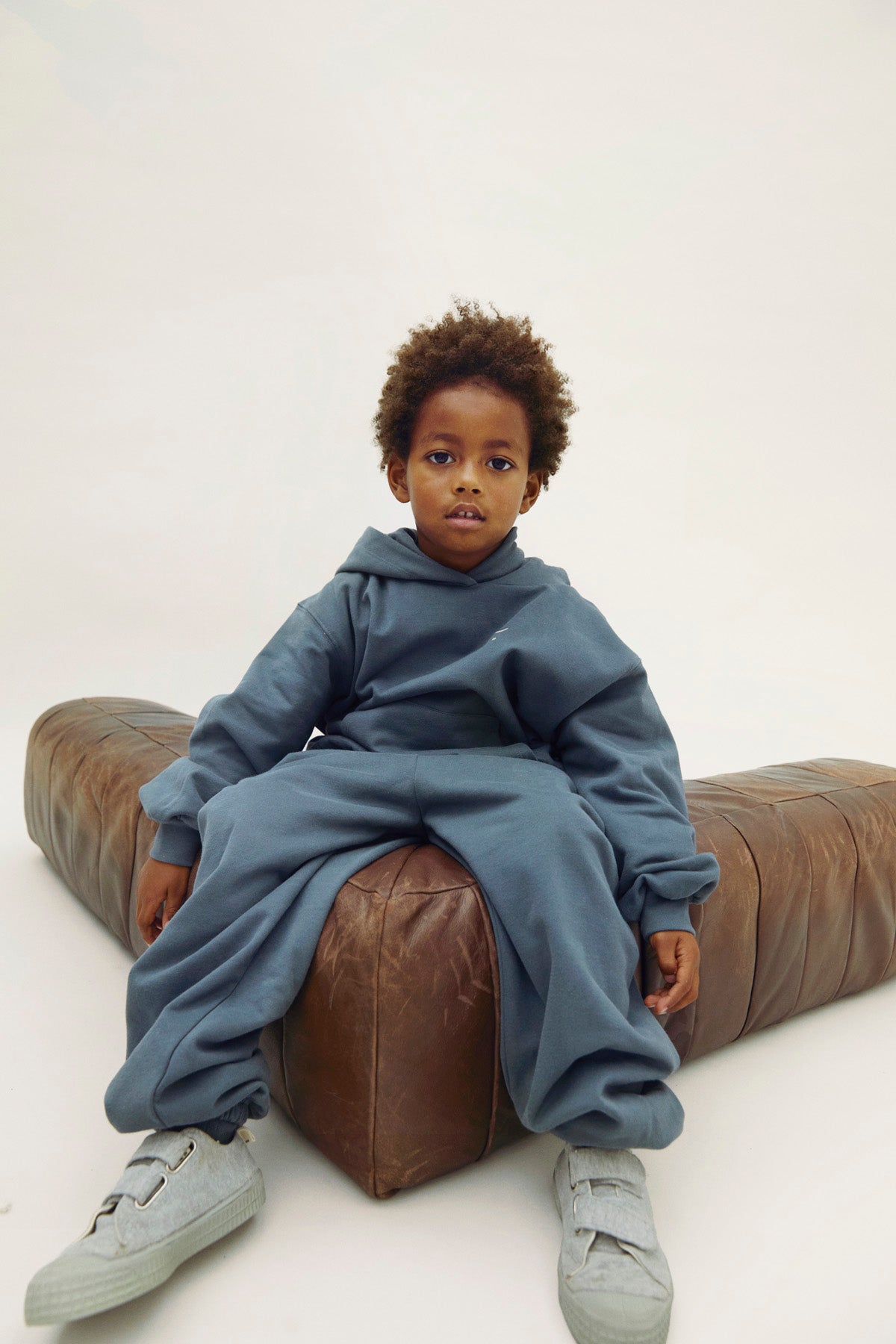 Hoodie GOTS Blue Gray
