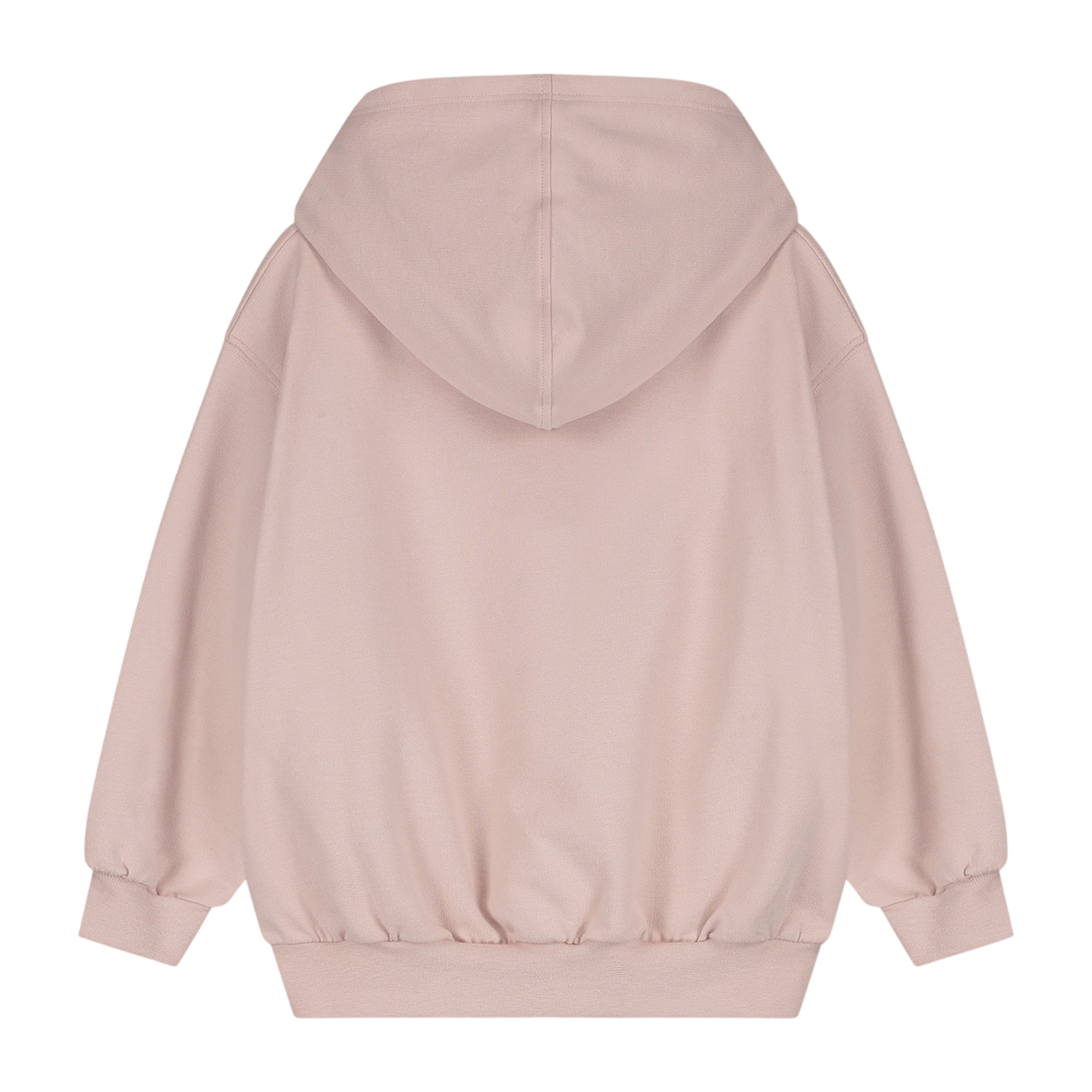 Sweat à capuche GOTS rose délavé